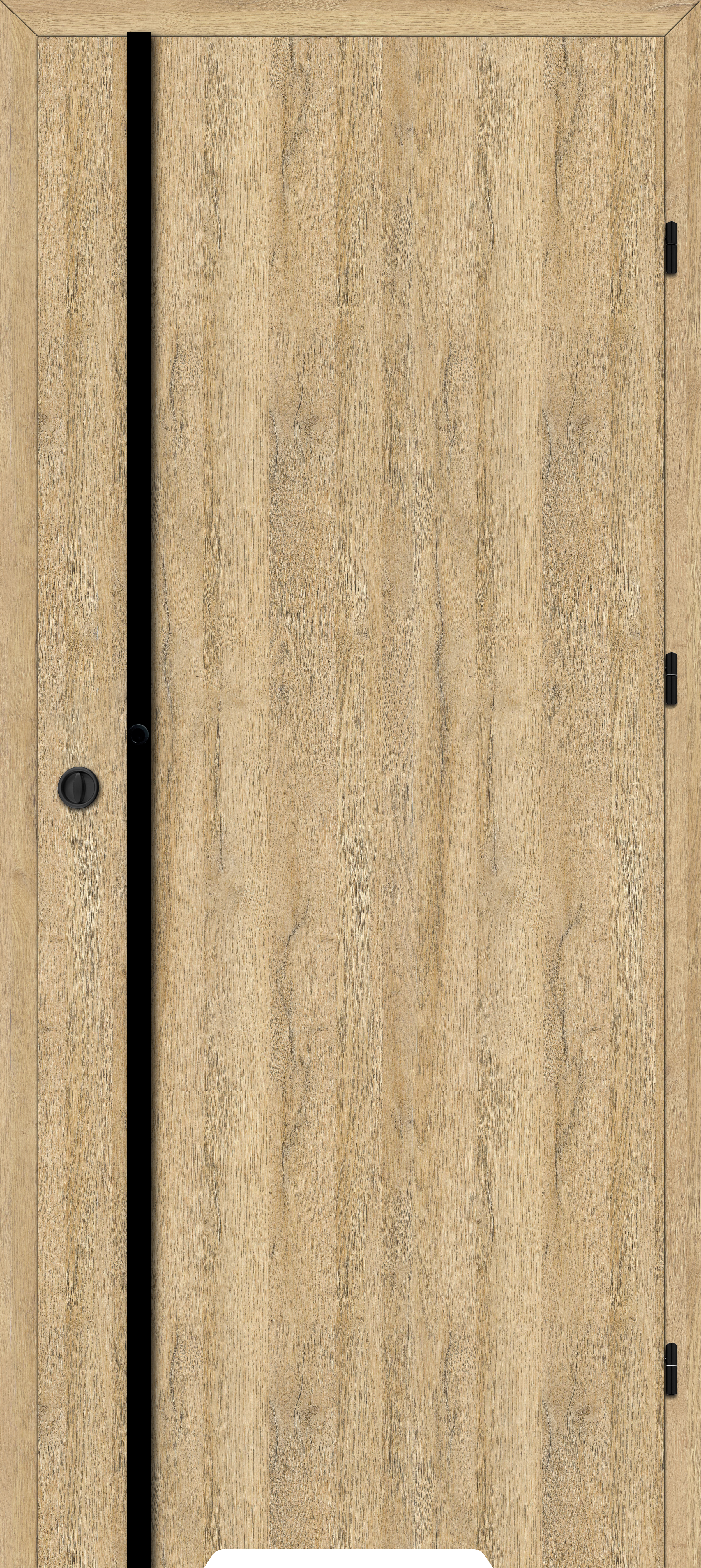 Drzwi wewnętrzne łazienkowe z podcięciem wentylacyjnym Magnes 80 prawe dąb bawaria zamek hakowy Voster - 3