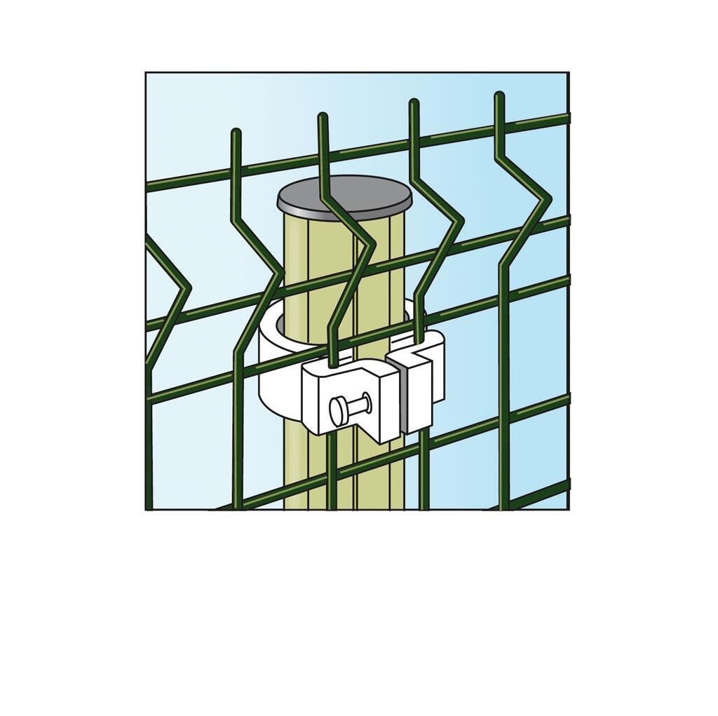 Panneau grillage rigide vert H.153 x l.200 cm Diam.4 mm - 3