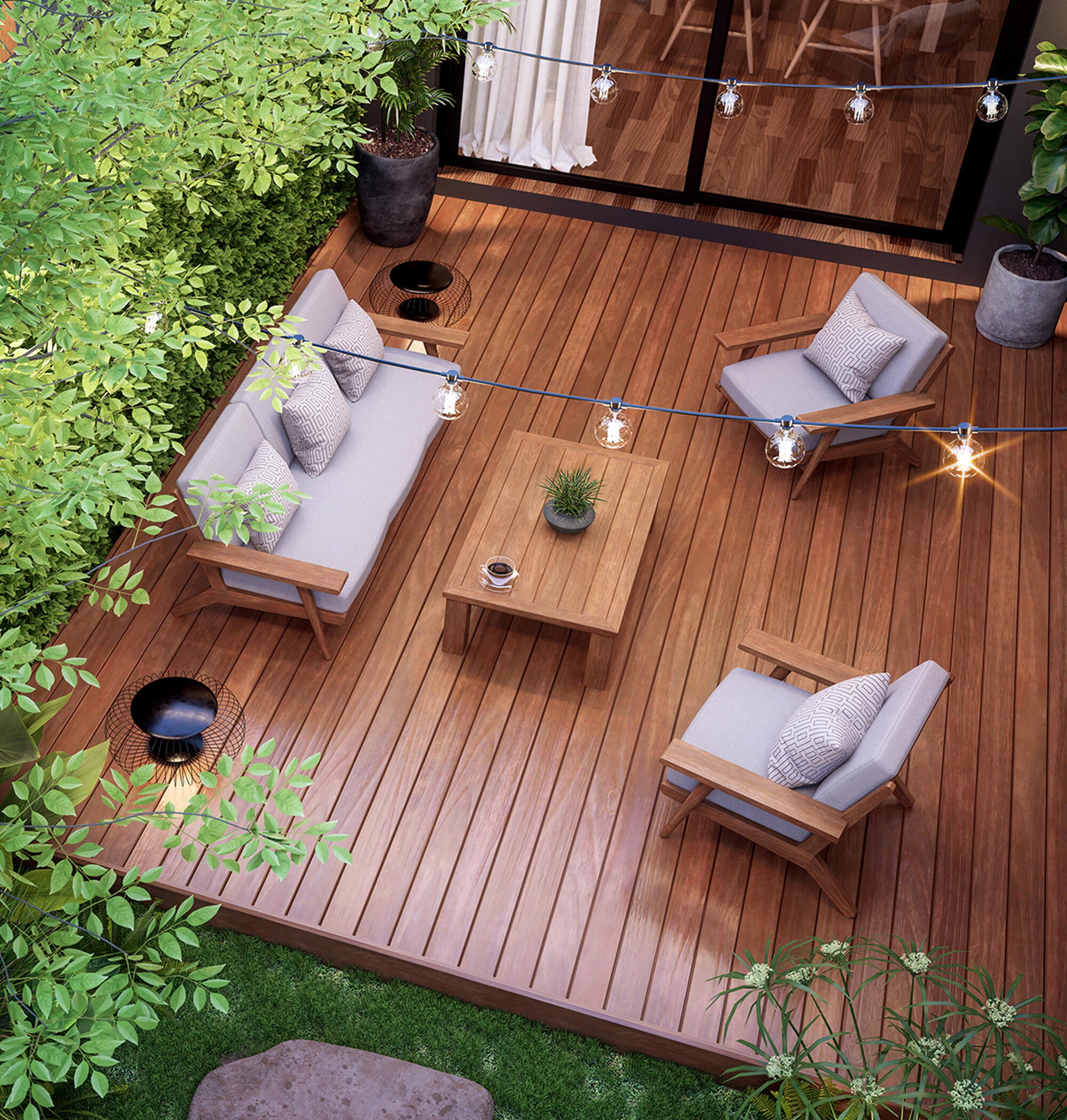 Listone da avvitare in legno WILD RED legno rosso L 120 x L 9 cm x Sp. 19 mm - 2