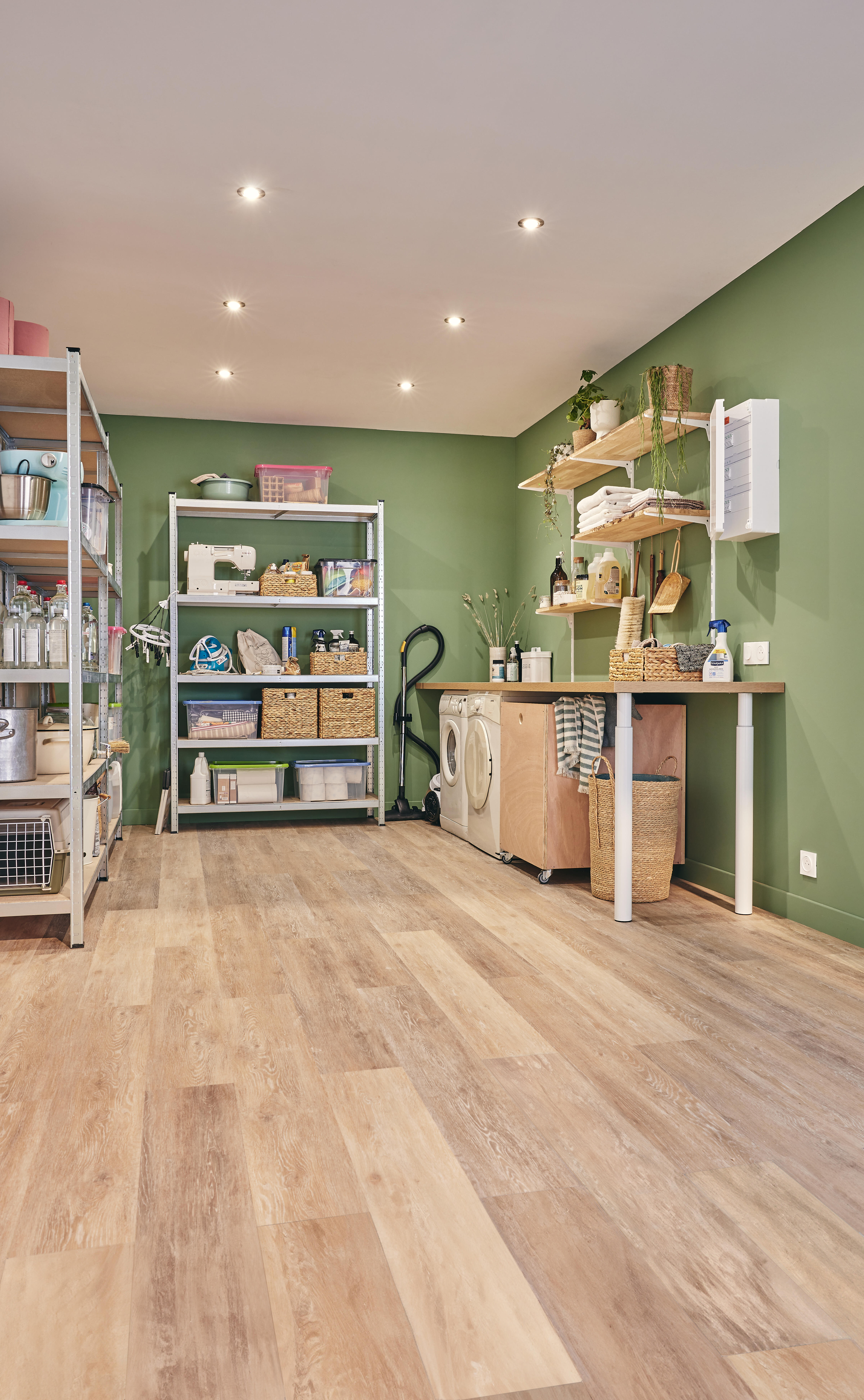 Pied de table blanc, diamètre 6 cm x hauteur réglable de 70 à 110 cm - 5