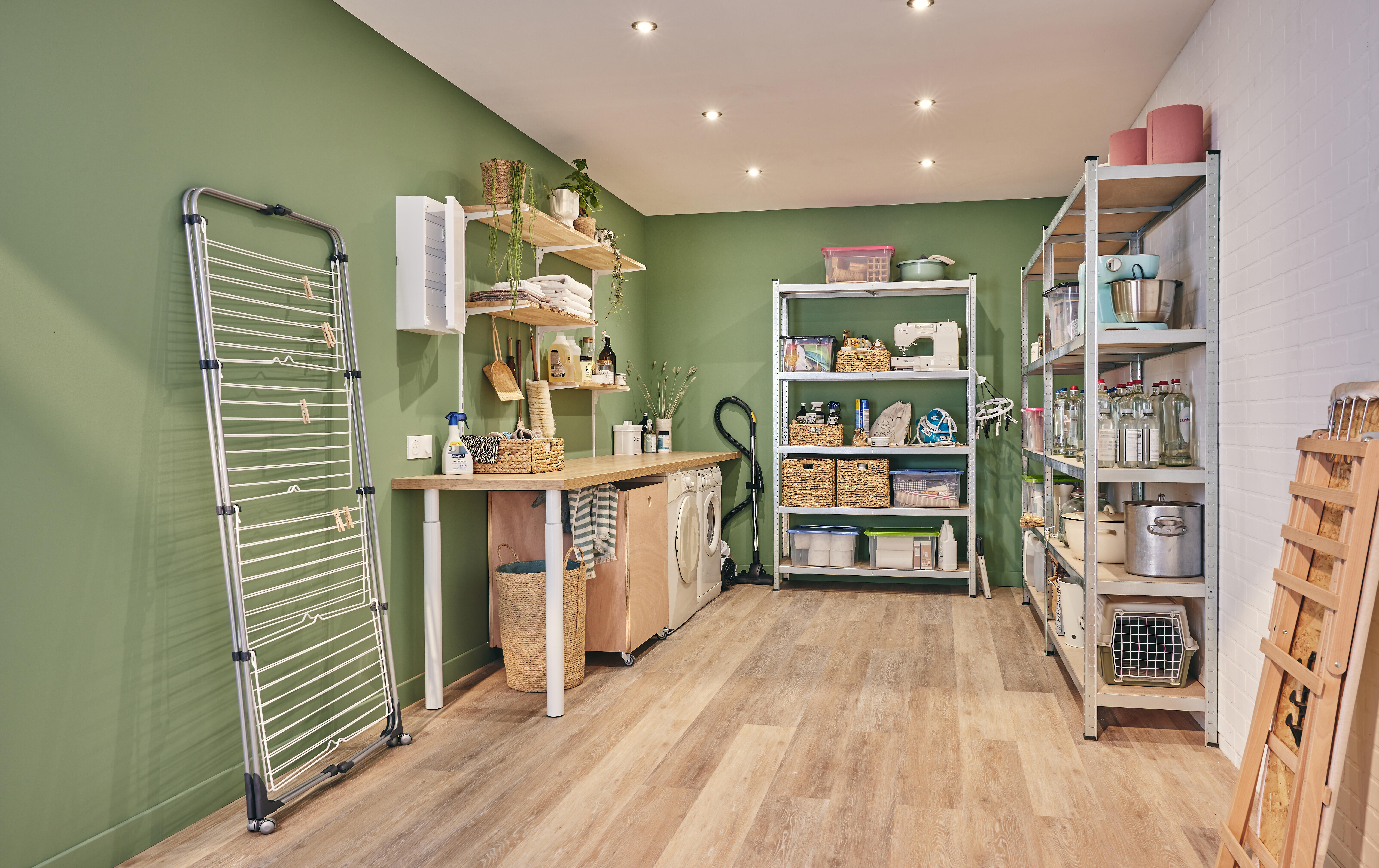 Pied de table blanc, diamètre 6 cm x hauteur réglable de 70 à 110 cm - 4