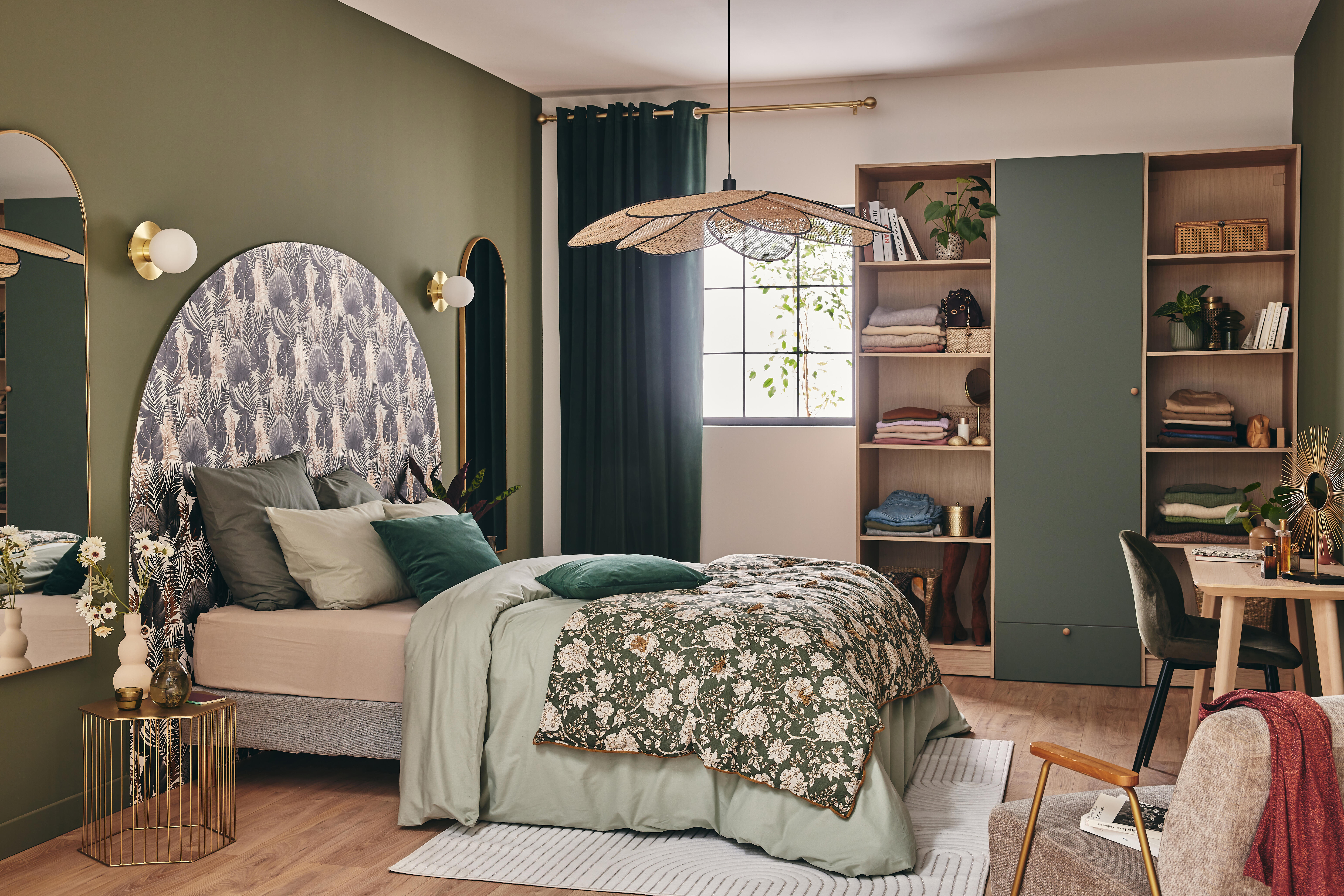 Porte battante SPACEO Evo'M Vienne Gris Vert H.204,8 X L.60 cm - 3