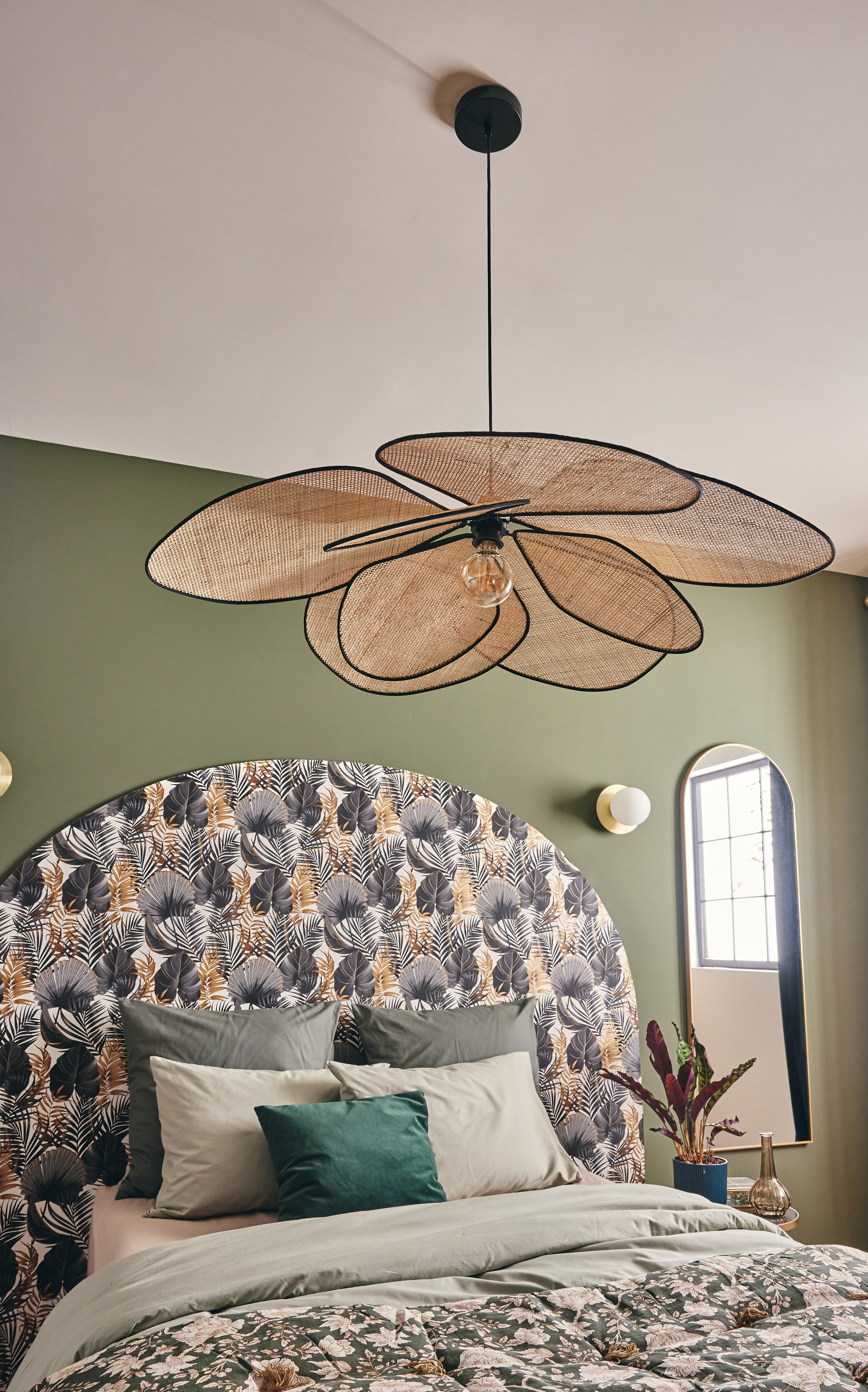 Suspension rotin, Bamako, beige, Diam.110 cm INSPIRE, E27 - 5