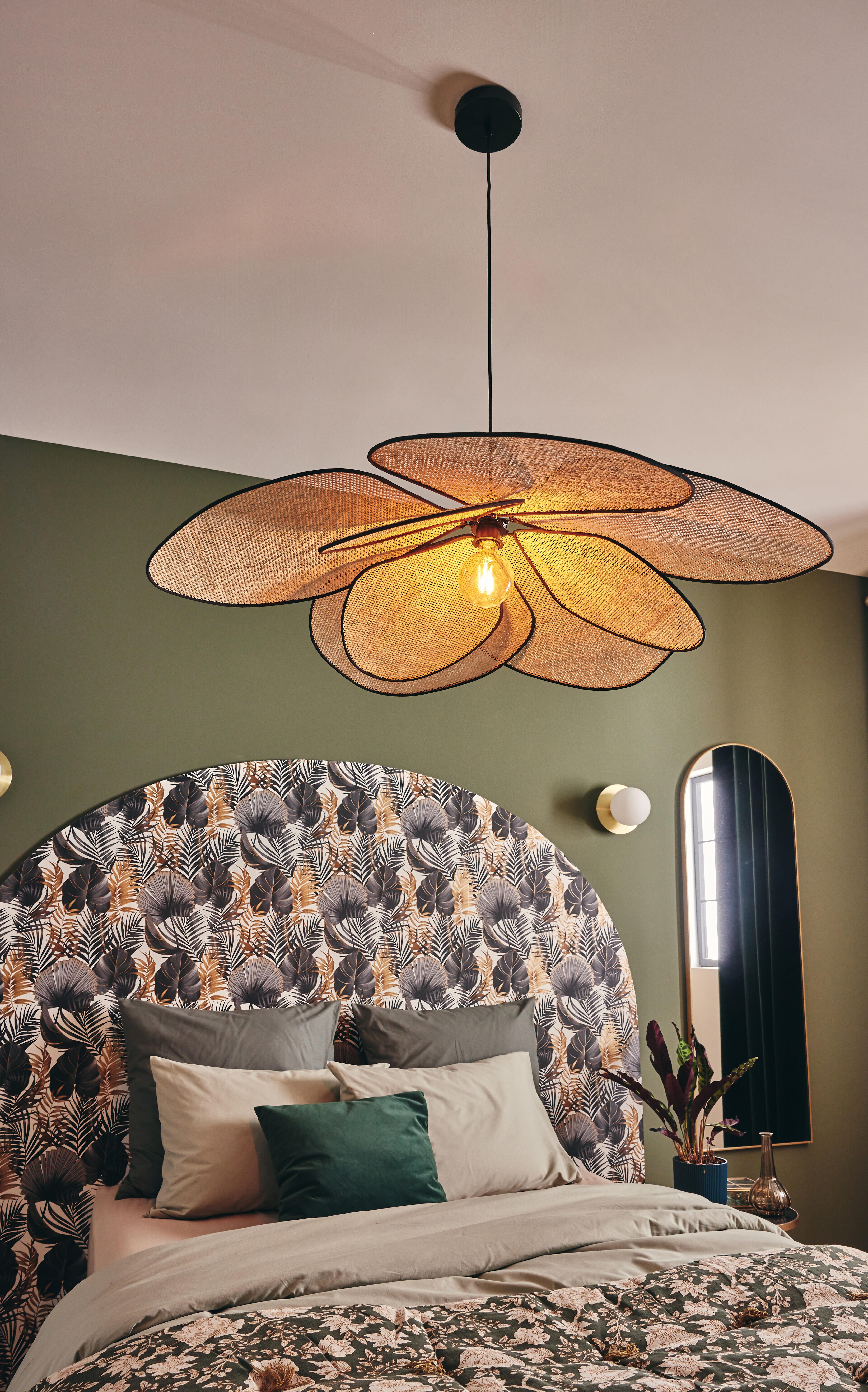 Suspension rotin, Bamako, beige, Diam.110 cm INSPIRE, E27 - 6