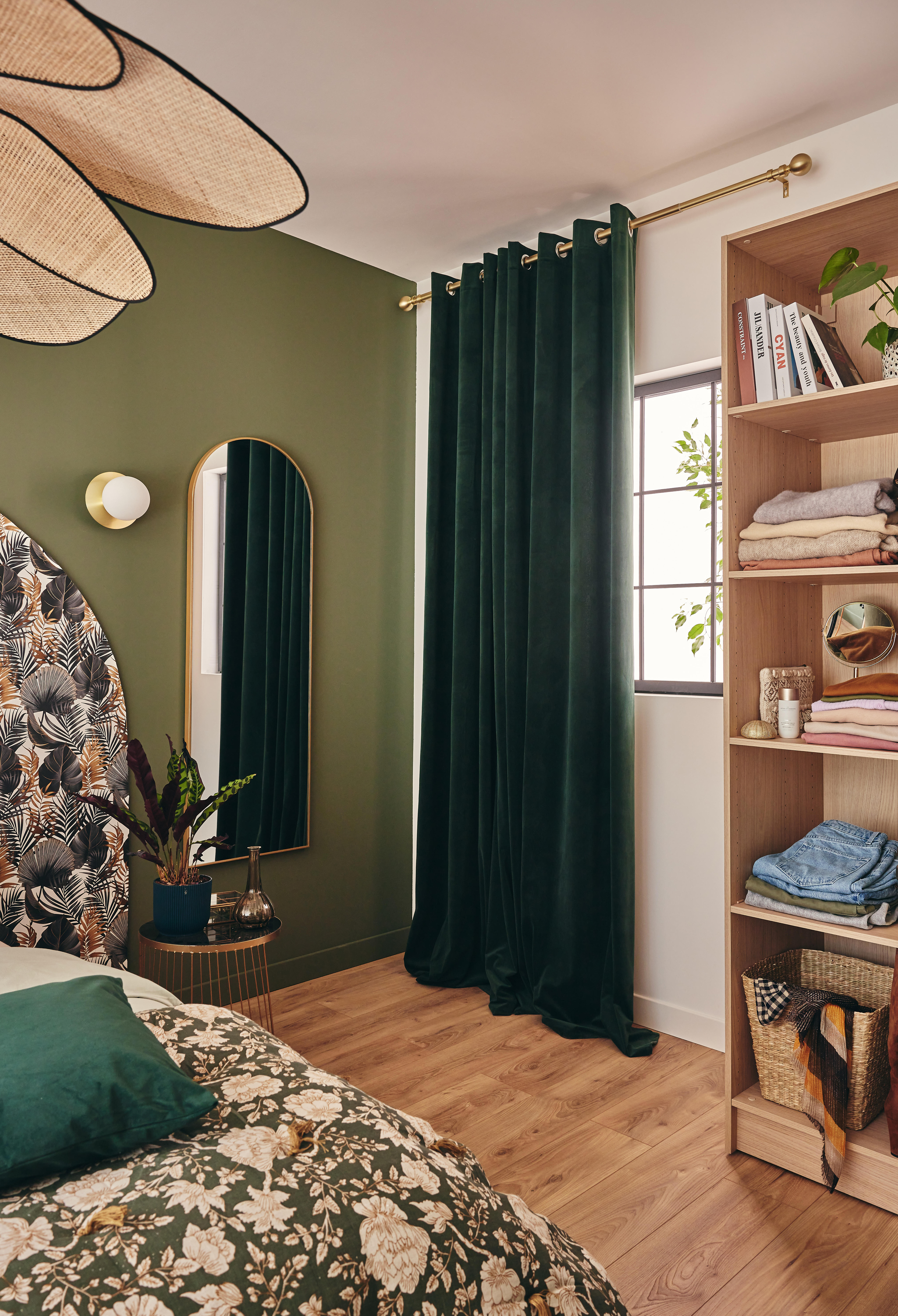 Rideau tamisant, Clarks, vert H.280 x l.140 cm INSPIRE - 8