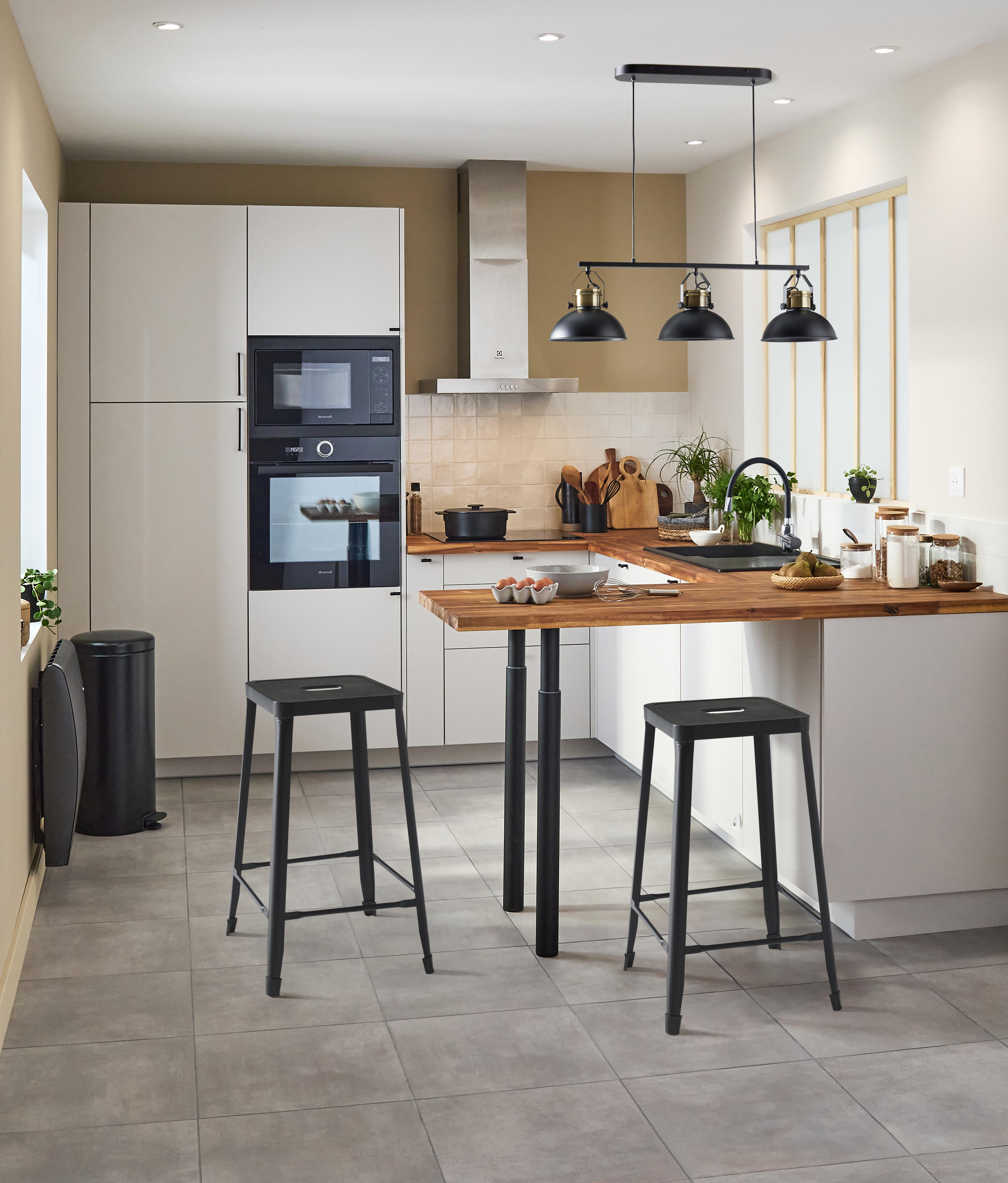 Suspension Ted fer, noir, Diam.25.5 cm INSPIRE, E27 - 5