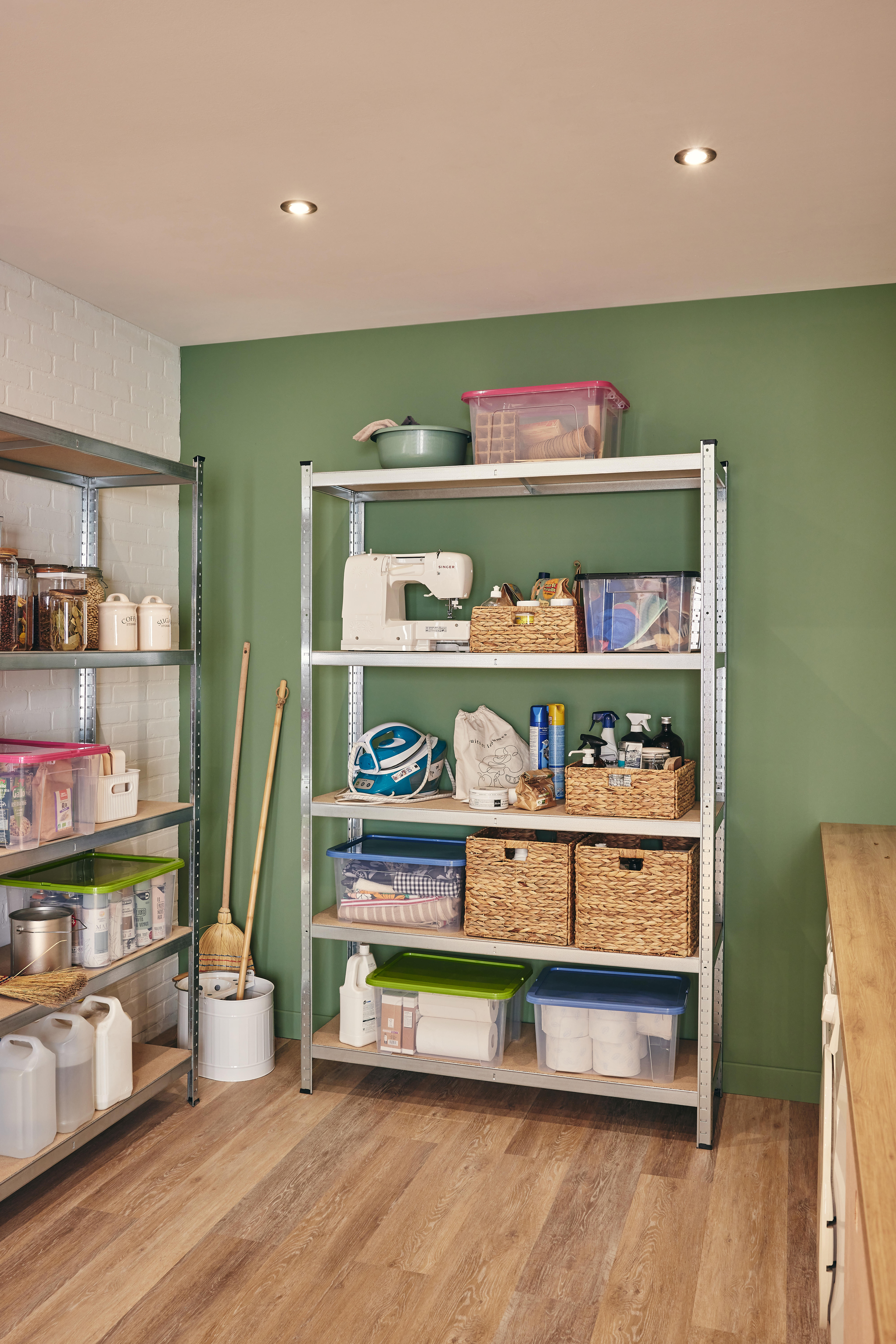 Etagère acier galvanisé SPACEO, 5 tablettes l.120xH.196xP.40 - 3