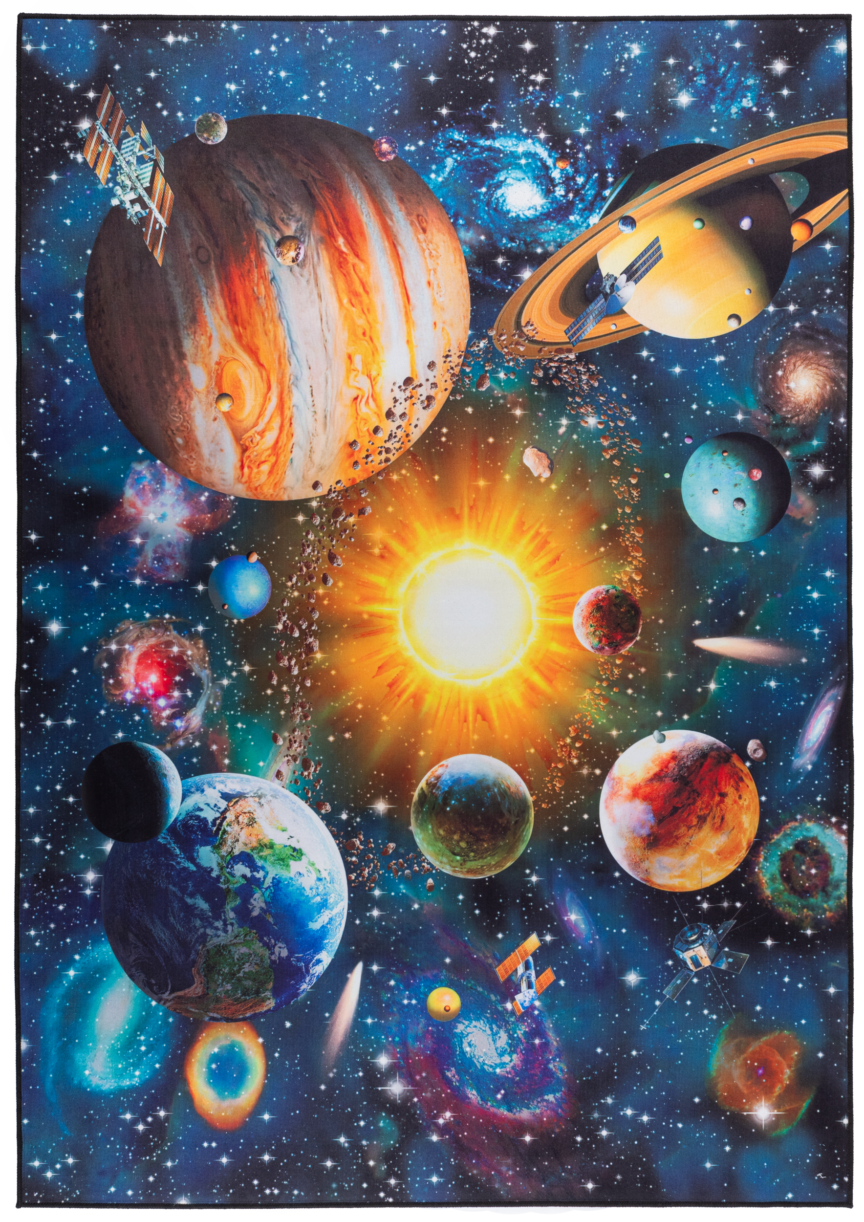 Dywan dzięcięcy Print 3D Planety 80 x 150 cm