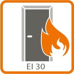 Bloc-porte feu prépeint Larg.73 cm poussant gauche EI30 Huiss.66 mm - 3