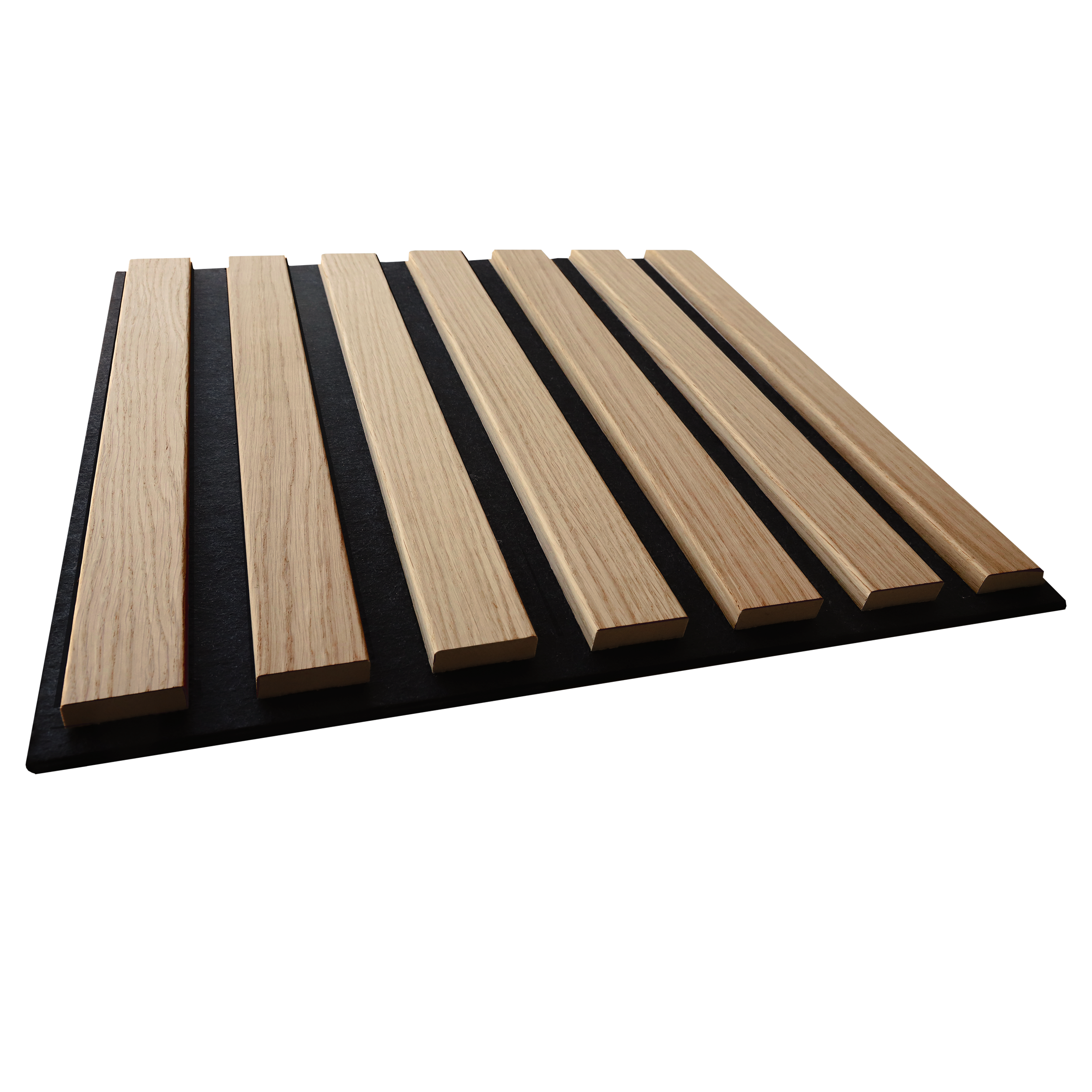 Panele ścienne 3D Lamel na czarnym filcu 50x50 cm Dąb Saragossa 7 lameli - 3