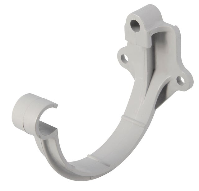 Support de bandeau de rive développé 16, PVC, gris, GIRPI