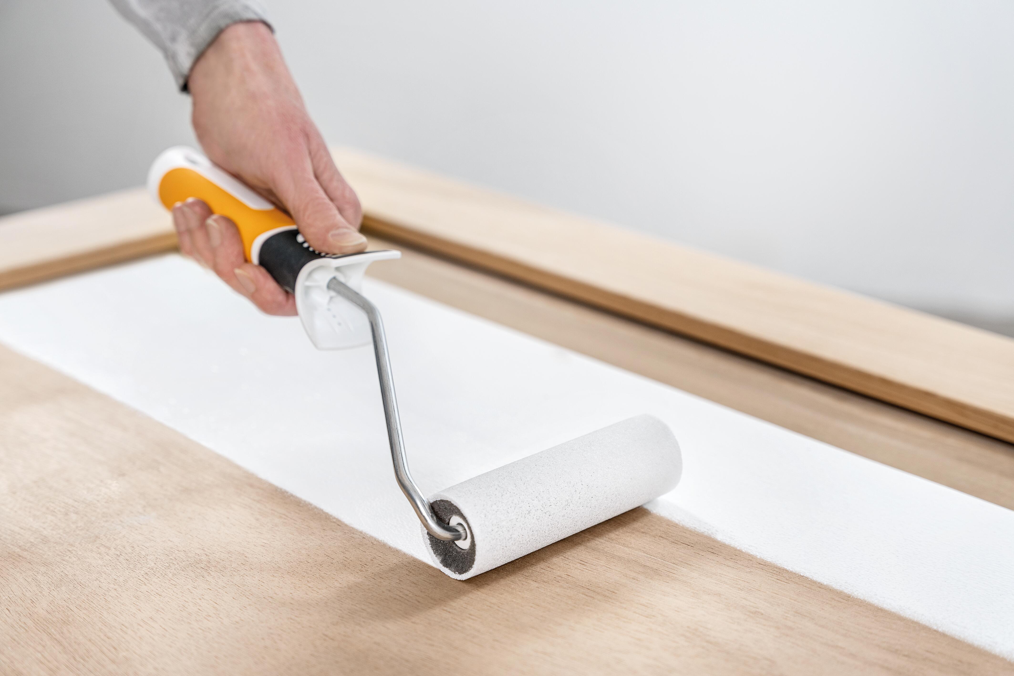 Recambio de mini rodillo para barnizar, lacar CIRET de 110 mm de anchura, 15 mm de diámetro, sin pelo. Fibra de poliéster. 2 unidades. - 4