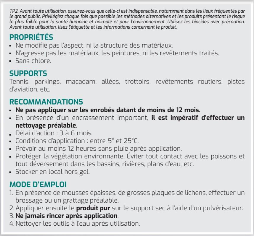 Traitement curatif allée, enrobé et parking 30 L Alimacadam - ALGIMOUSS - 4