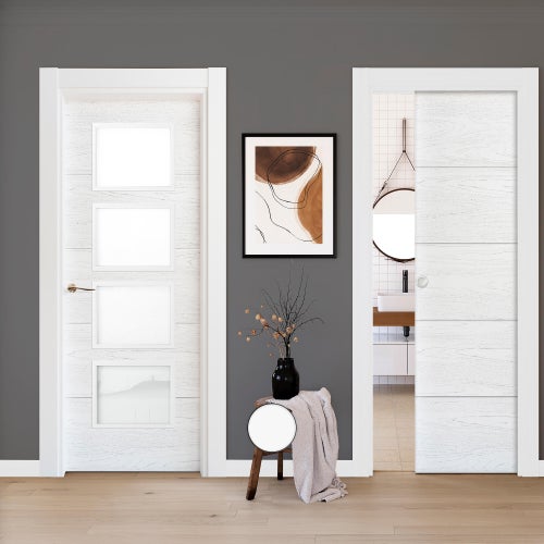 Puertas lacadas blancas