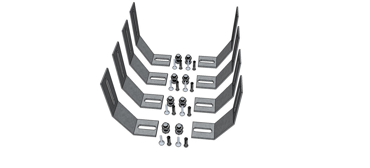 Lot de 8 pattes de fixation - 2