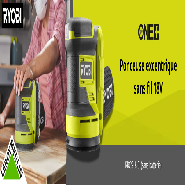 Ponceuse excentrique sans fil RYOBI Rros18-0 18 V 0 Ah