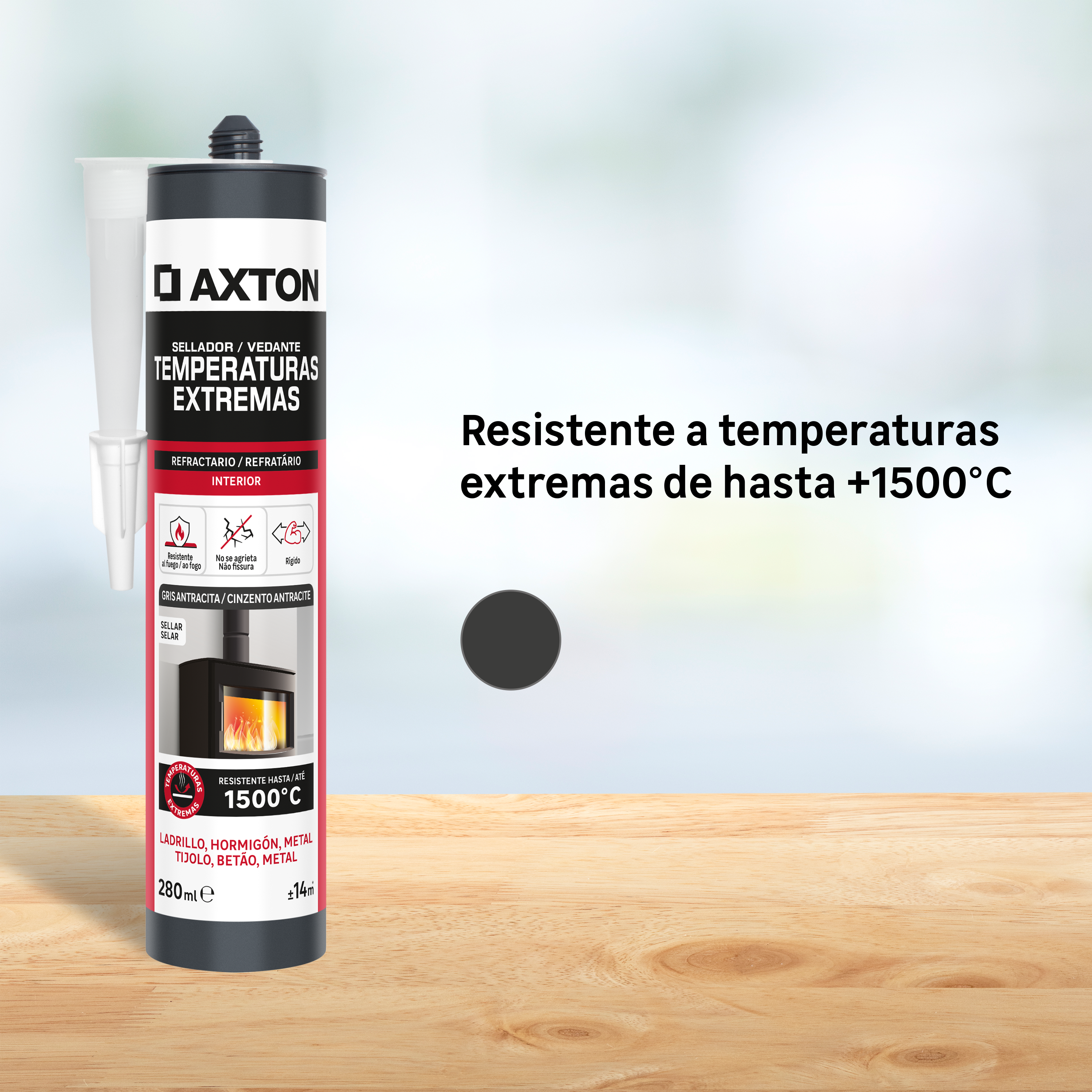 Masilla AXTON 280ml gris antracita - 3