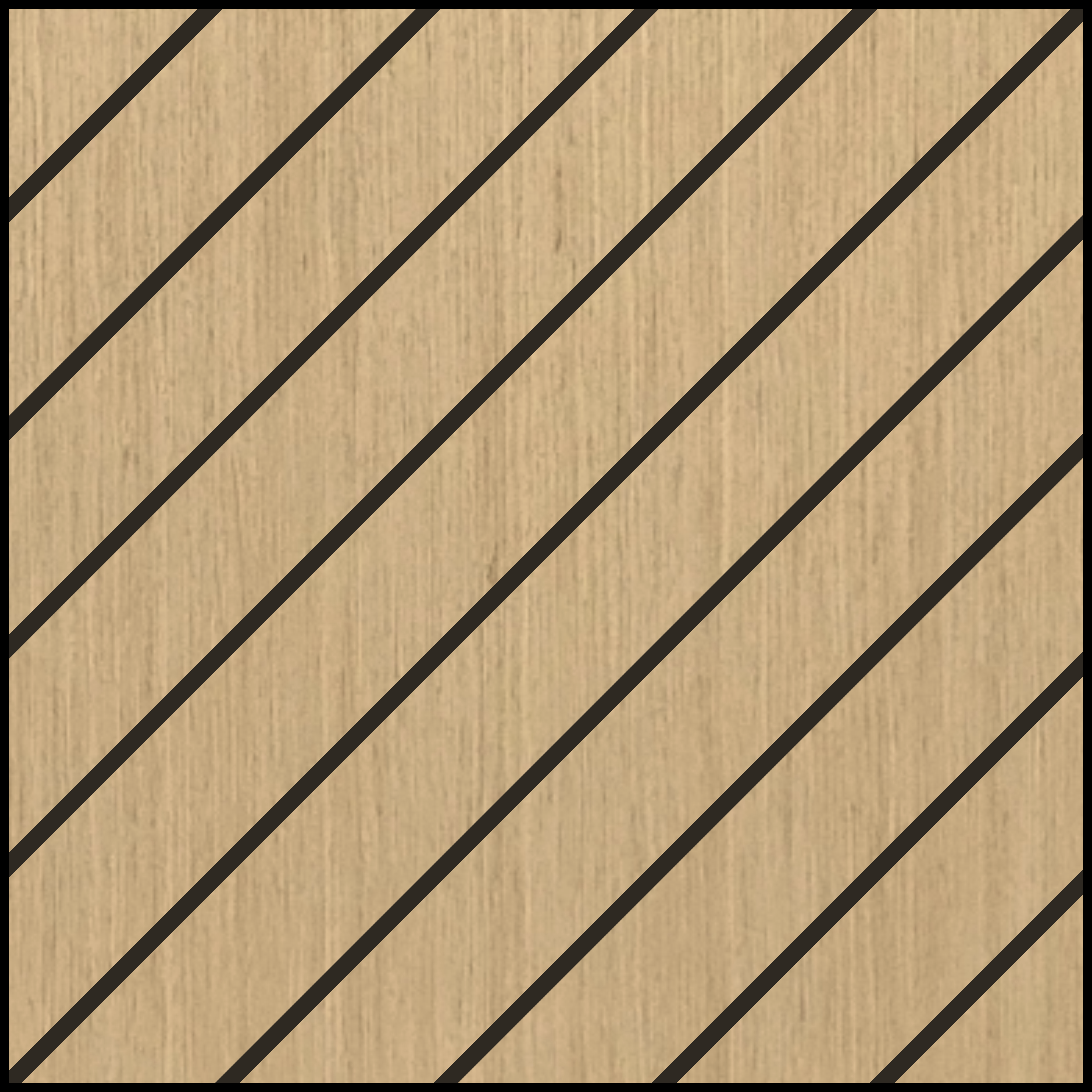 Panele ścienne 3D SOFT na czarnym filcu 50x50 cm Dąb skos szeroki
