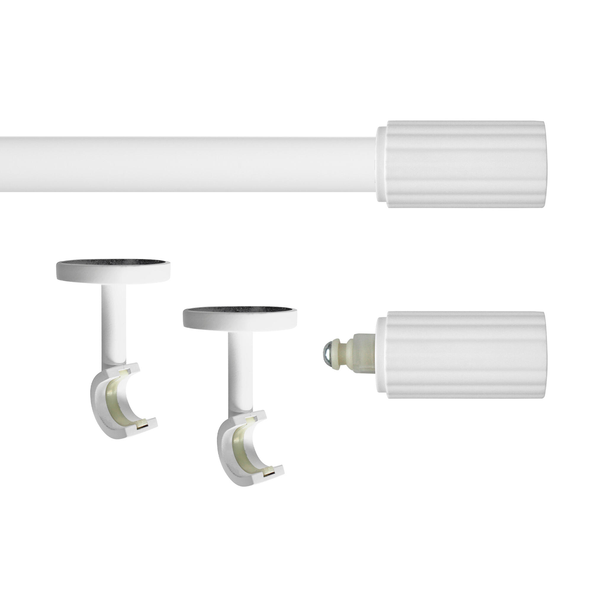 Set barra de metal diámetro 20mm blanco a techo 2m inspire strip