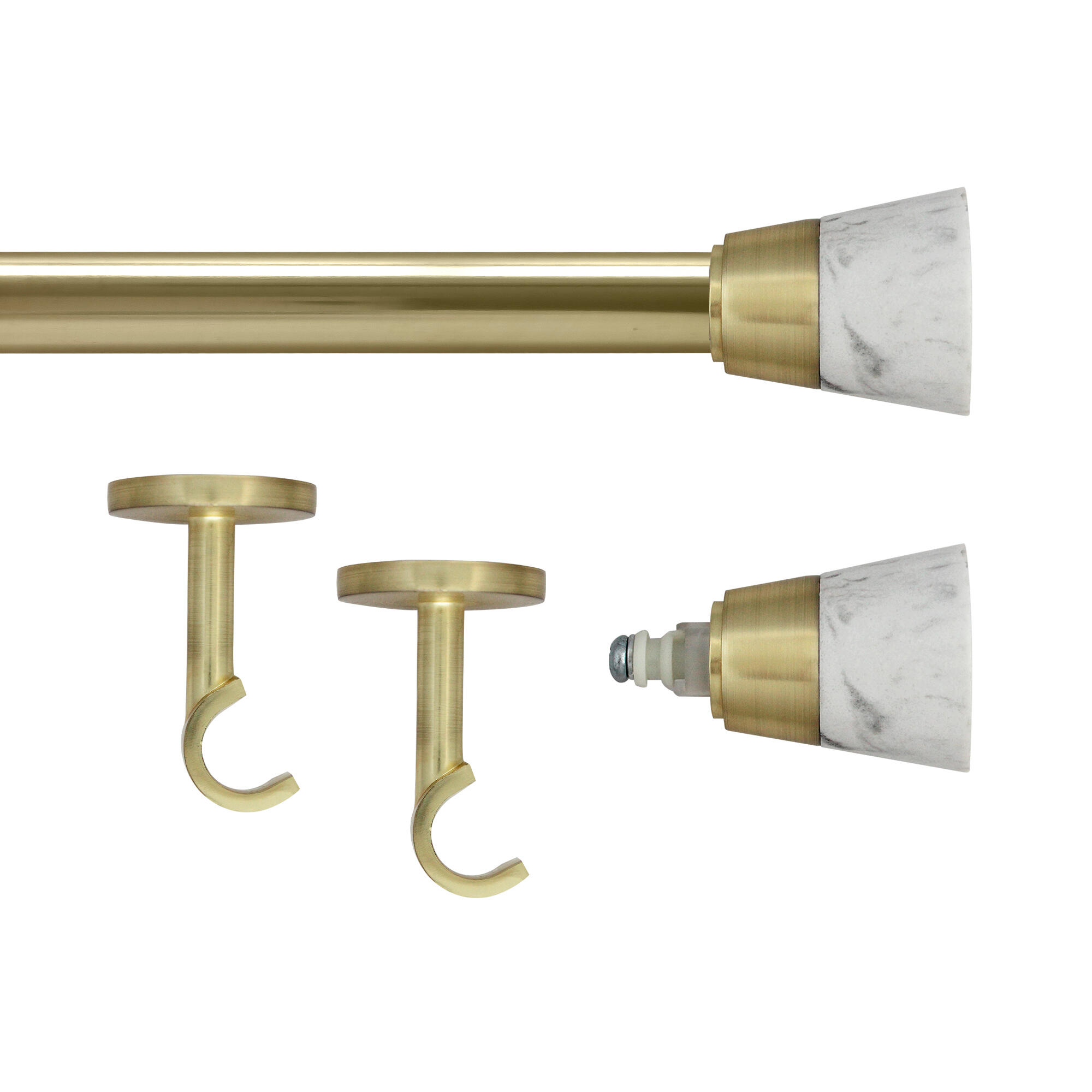 Set barra de metal diámetro 20mm glamy oro a techo 2.5m inspire conic