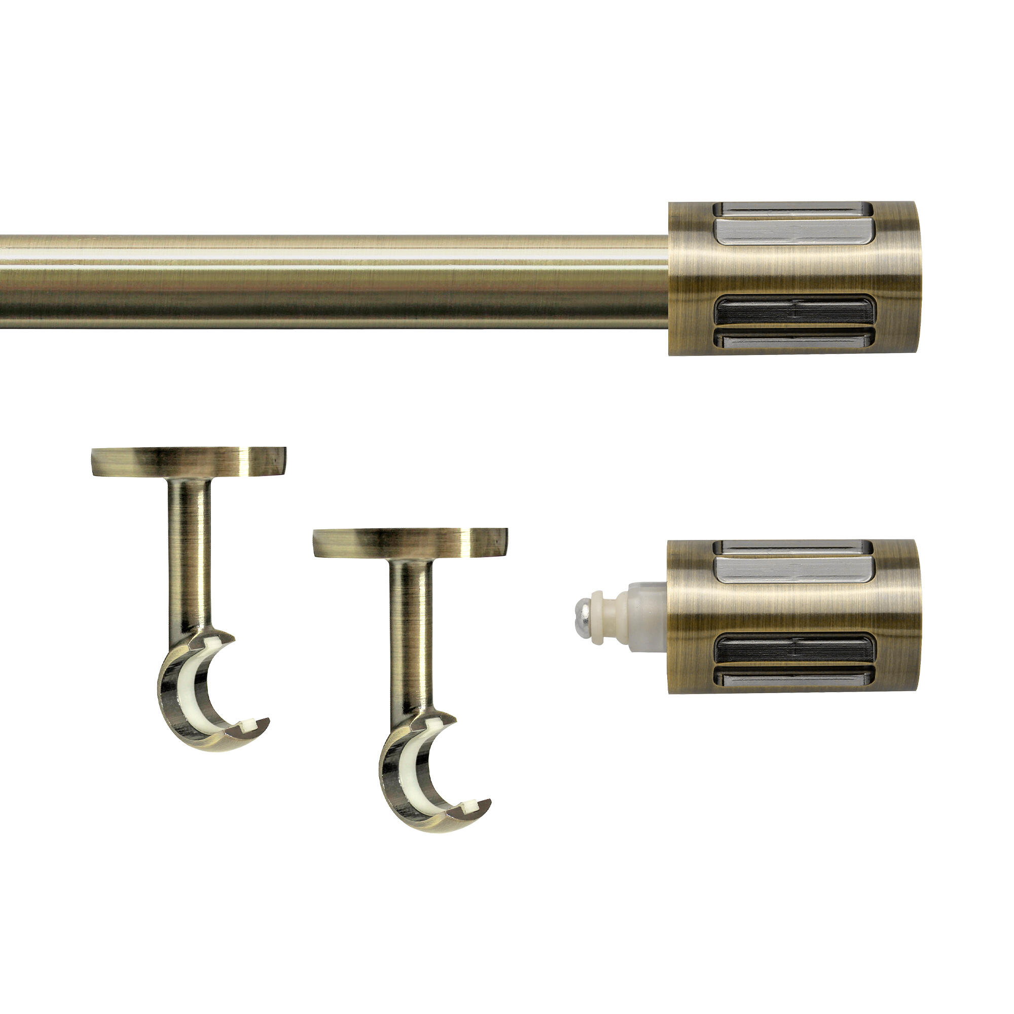 Set barra de metal diámetro 20mm bronce a techo 1.50m inspire classik