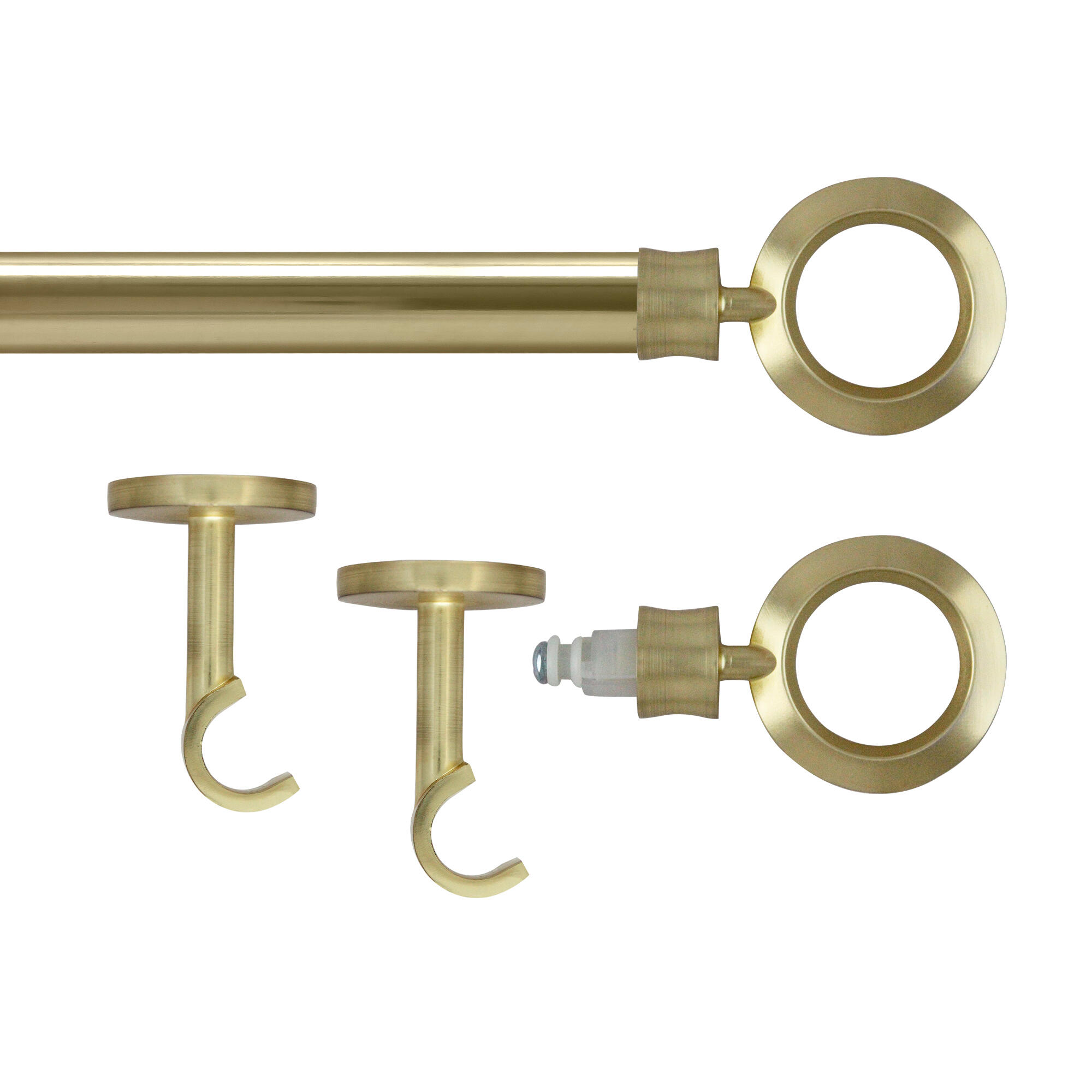 Set barra de metal diámetro 20mm glamy oro a techo 2m inspire ring