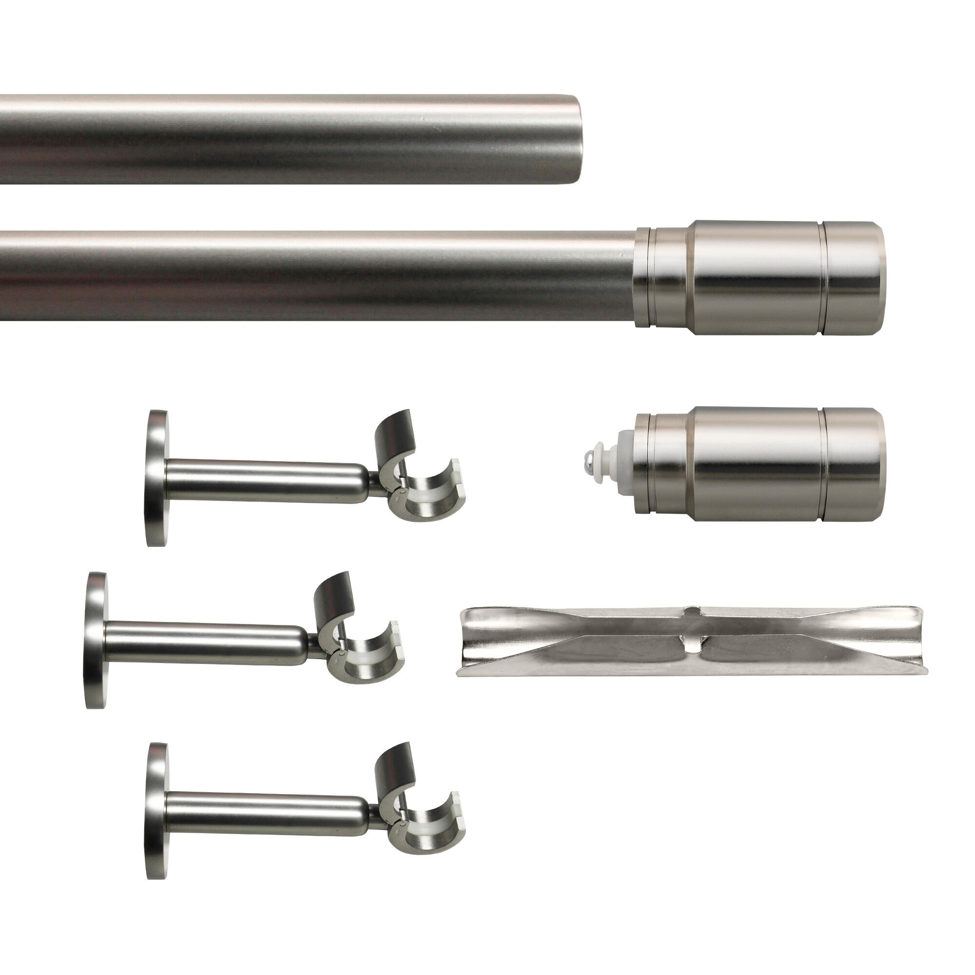 Set barra de metal diámetro 28mm cromo a pared 3m inspire kali cylinder