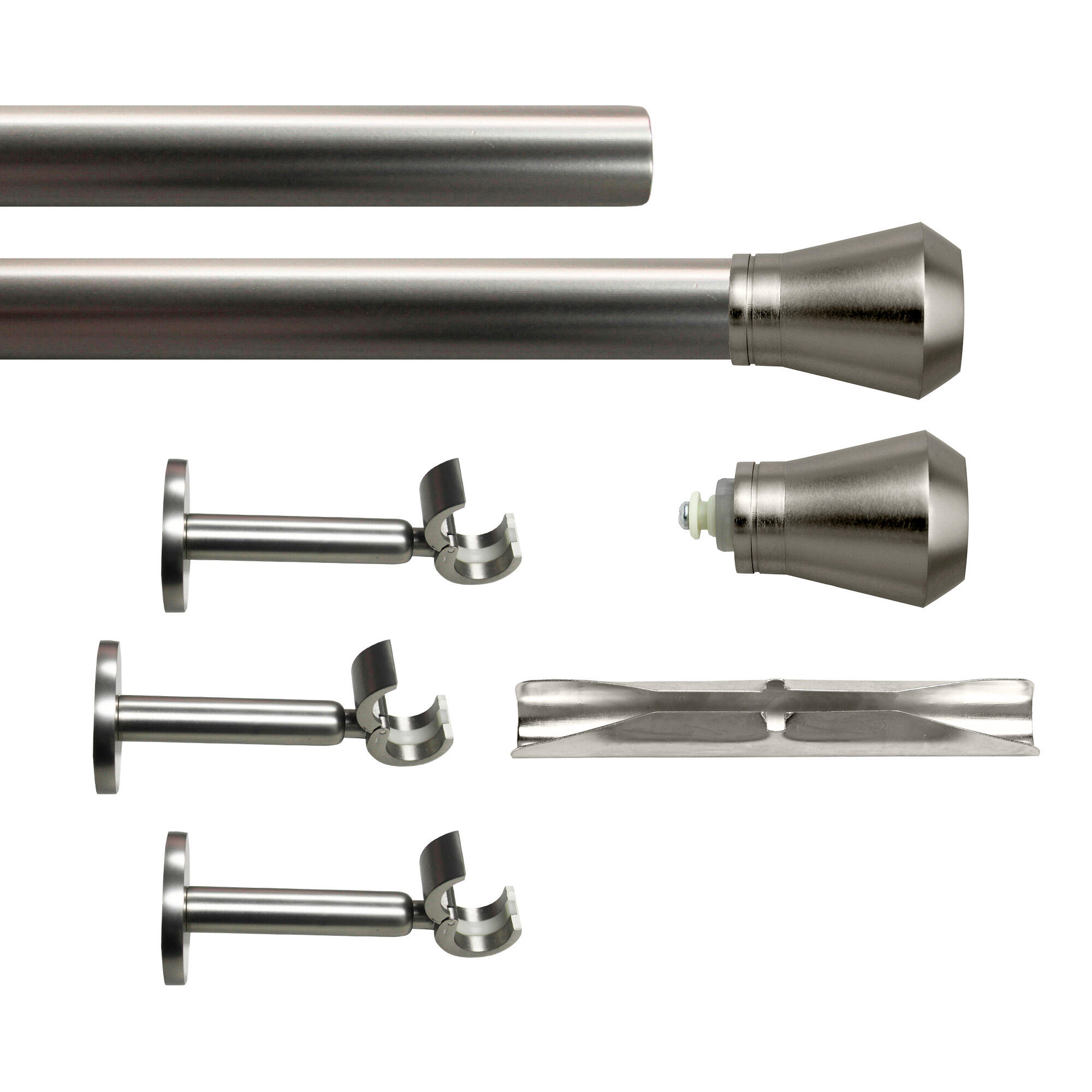 Set barra de metal diámetro 28mm cromo a pared 4m inspire kali totem