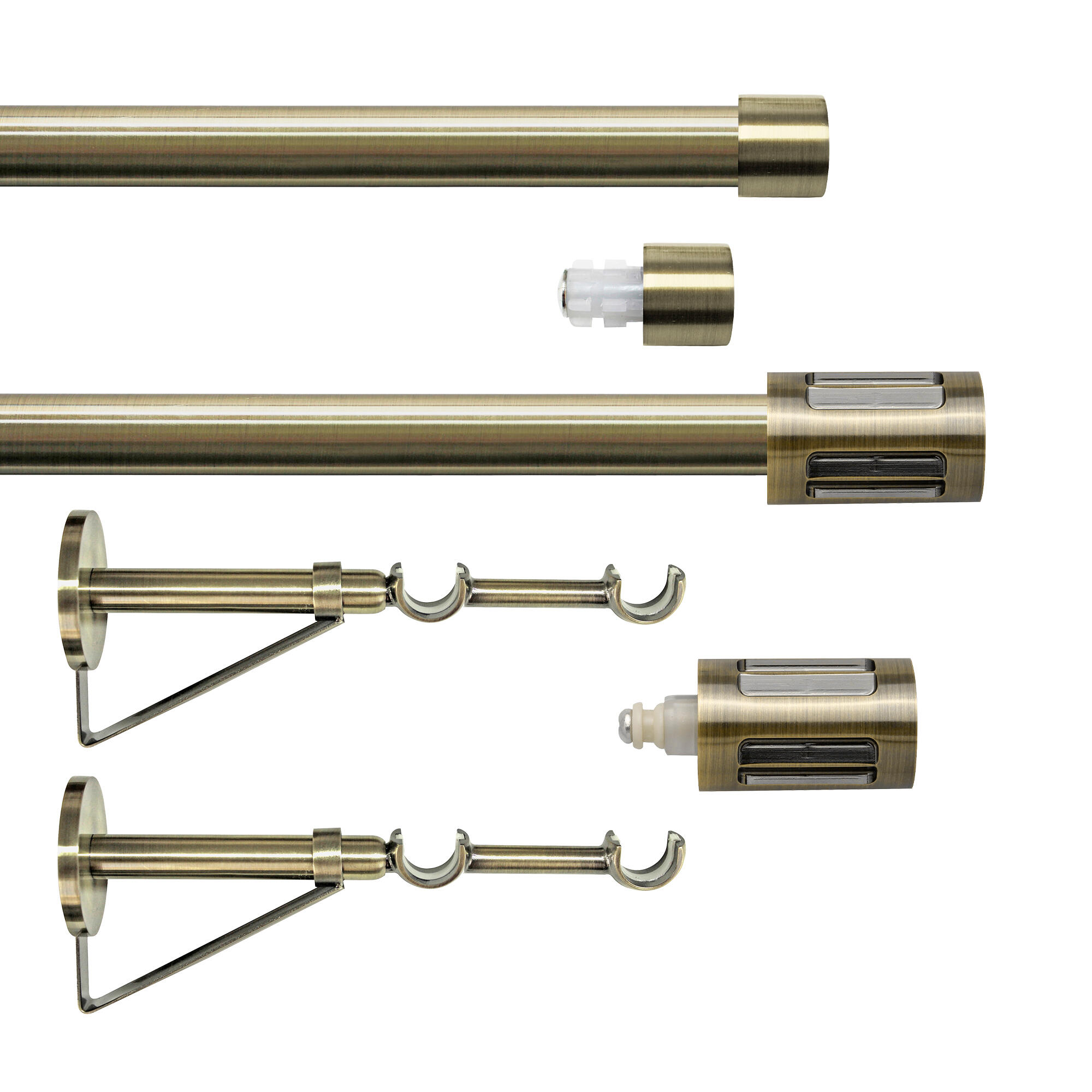 Set 2 barras de metal diámetro 20mm bronce a pared 1.50m inspire classik