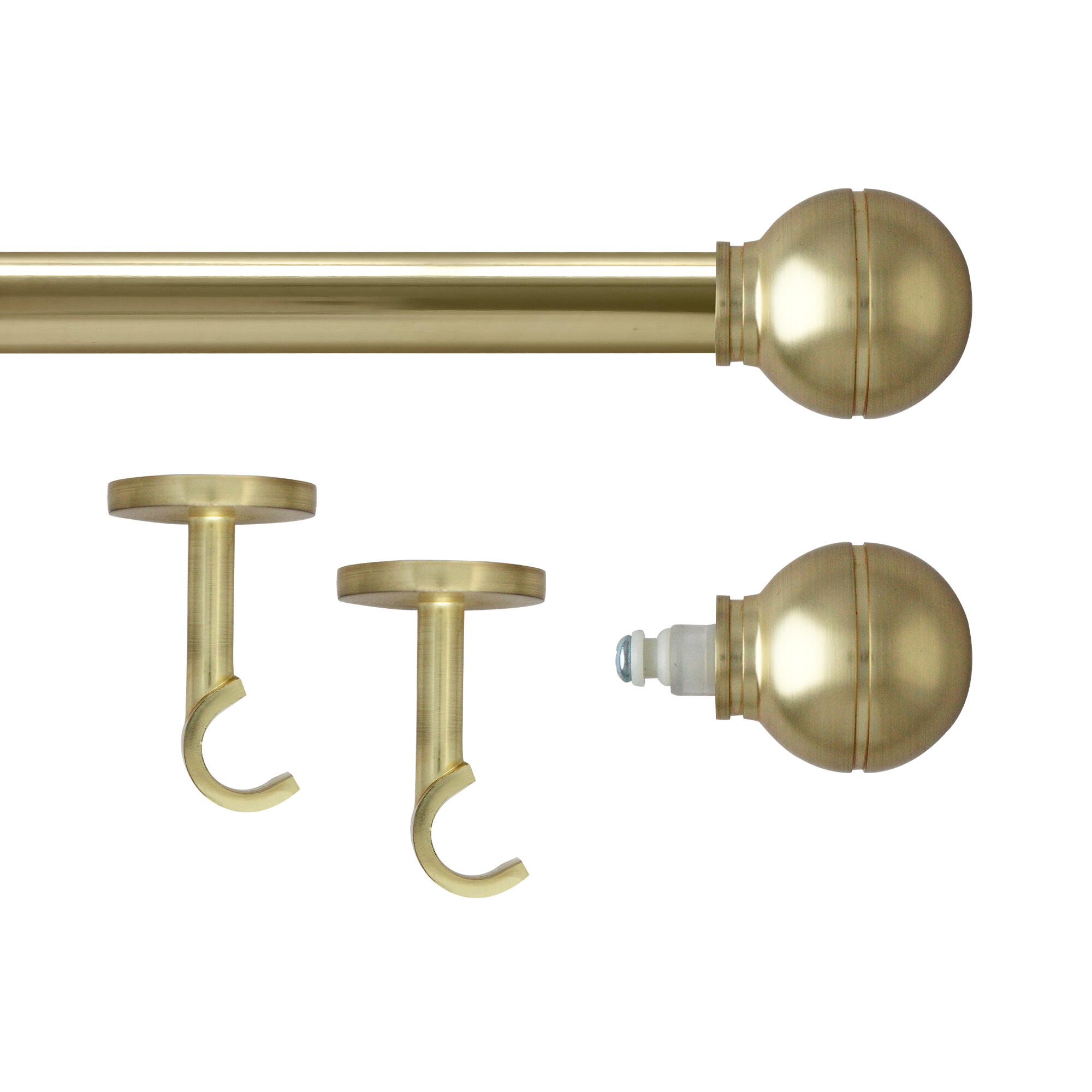 Set barra de metal diámetro 20mm glamy oro a techo 2m inspire bola
