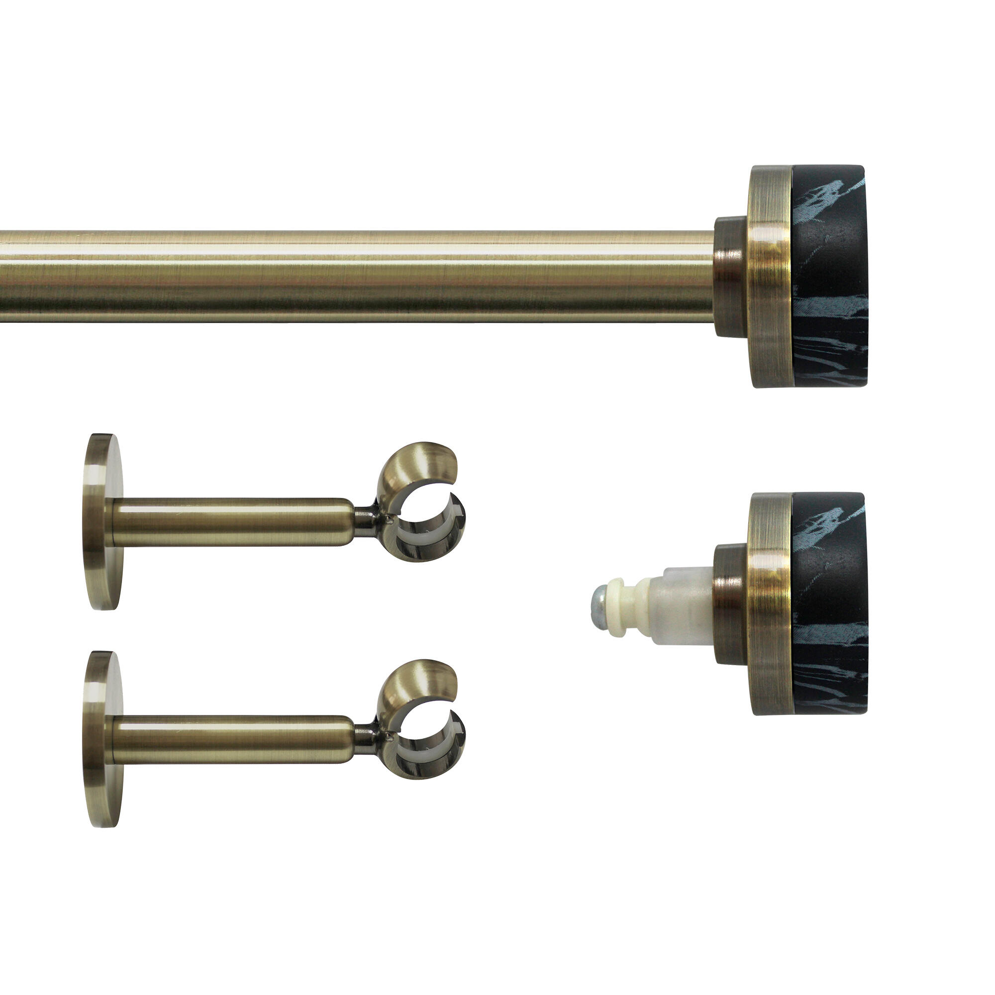 Set barra de metal diámetro 20mm bronce a pared 2.5m inspire marble