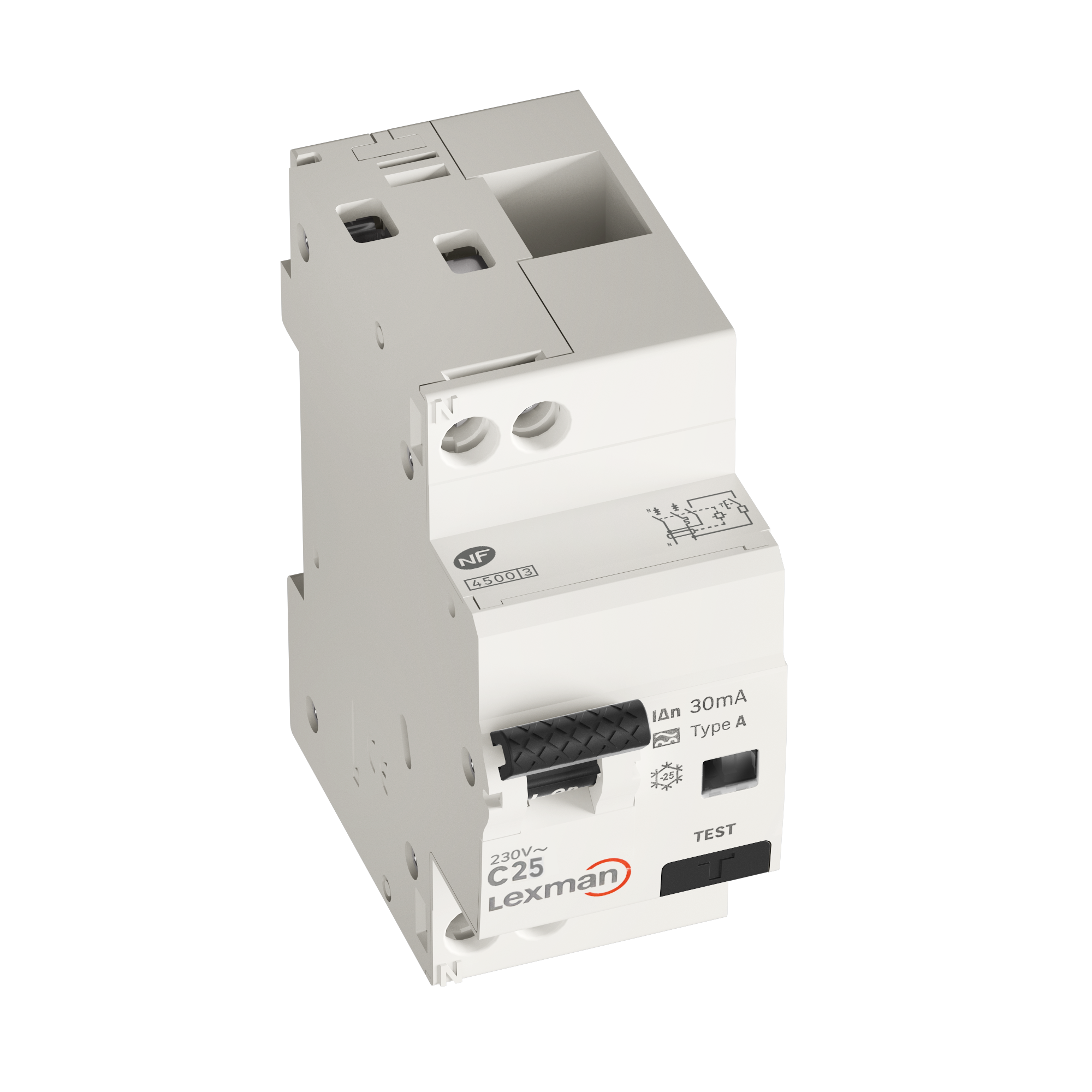 Disjoncteur différentiel 30mA 25A type AC LEXMAN - 2
