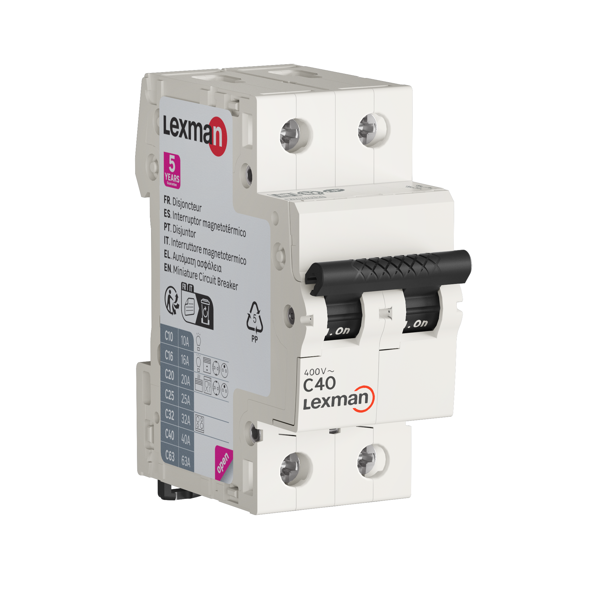 Interruptor magnetotérmico LEXMAN bipolar 40A - 2