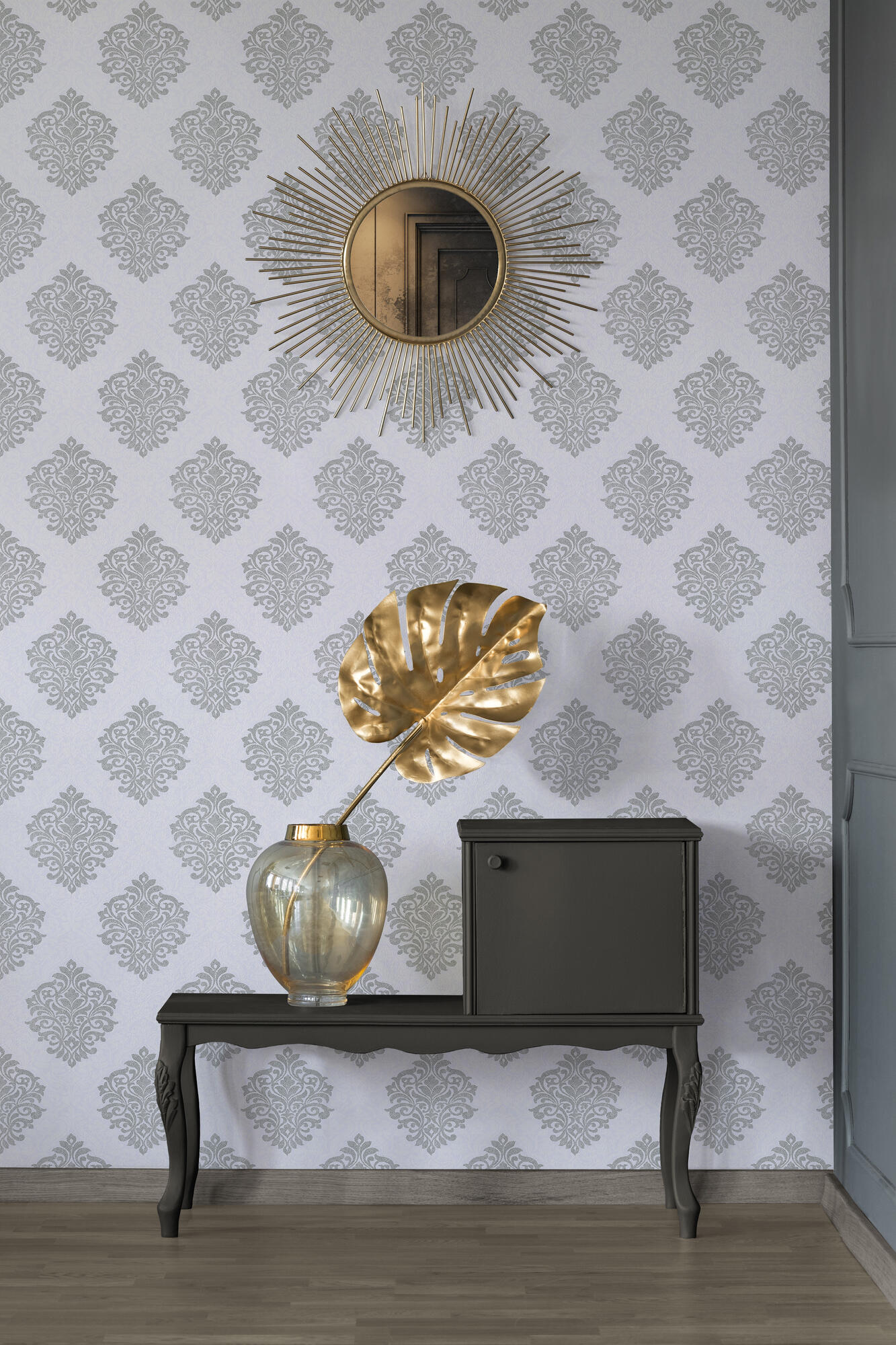 Leroy Color Example Papel pintado TNT ALPHA en color gris | Leroy Merlin