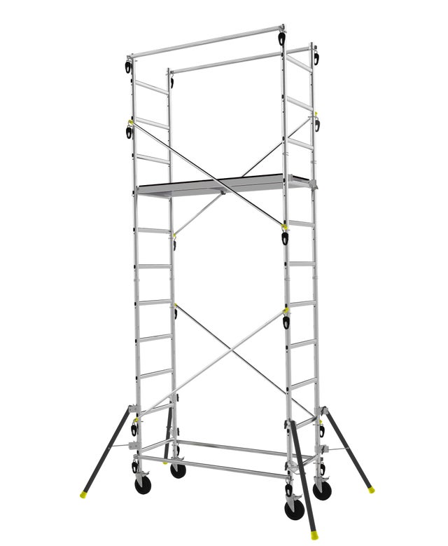Echafaudage roulant aluminium quad'up CENTAURE hauteur de travail 4.70 m