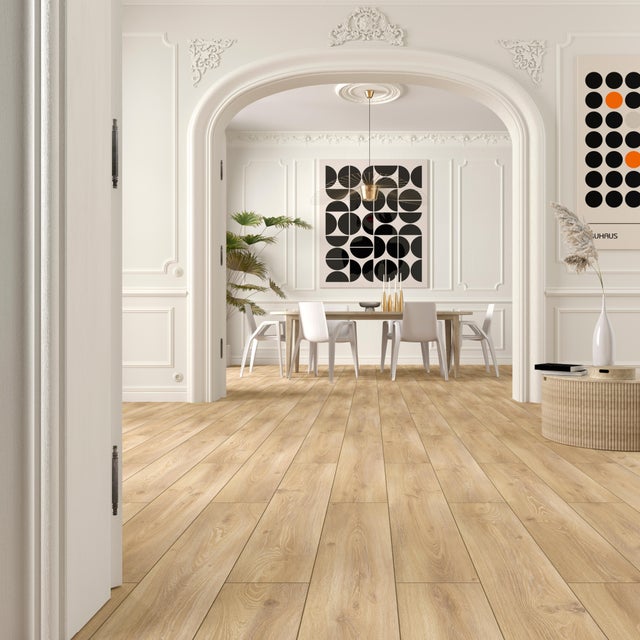 Sol stratifié CREATIV' odyssée 4 CH, l.214 mm, Ep.8 mm, résistant à l'eau 100H