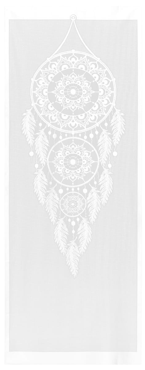 Firana żakardowa Panel Boho Łapacz Snów biała 60 x 160 cm