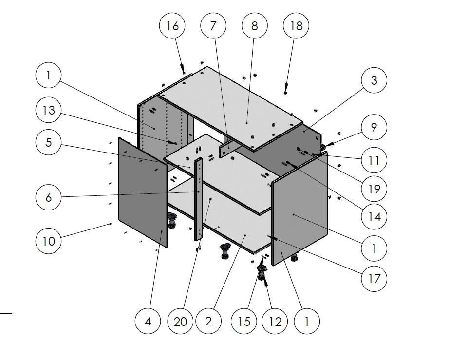 Caisson bas d'angle de cuisine DELINIA ID blanc H.76.8 x l.106 x P.58 cm - 6