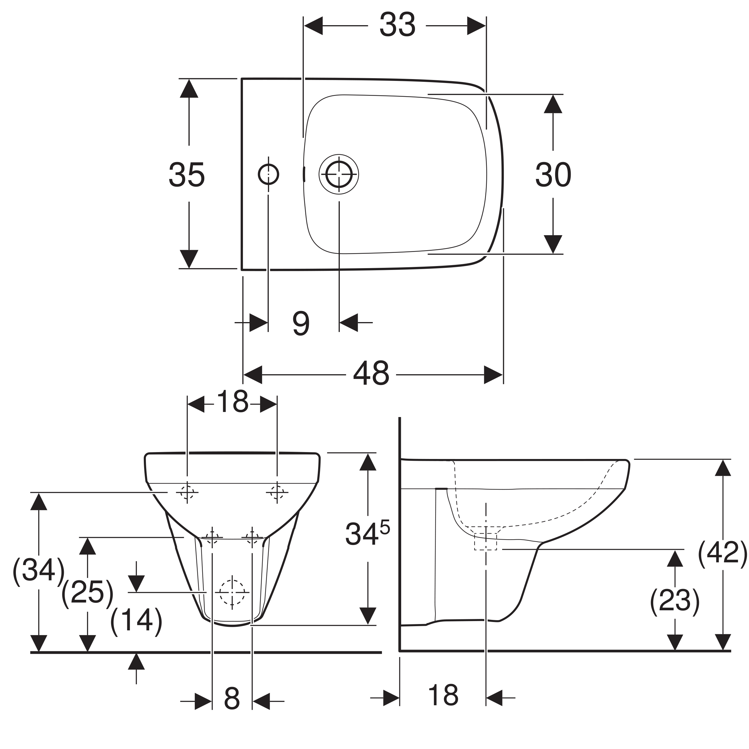 Bidet wiszący Selnova Compact Geberit - 3