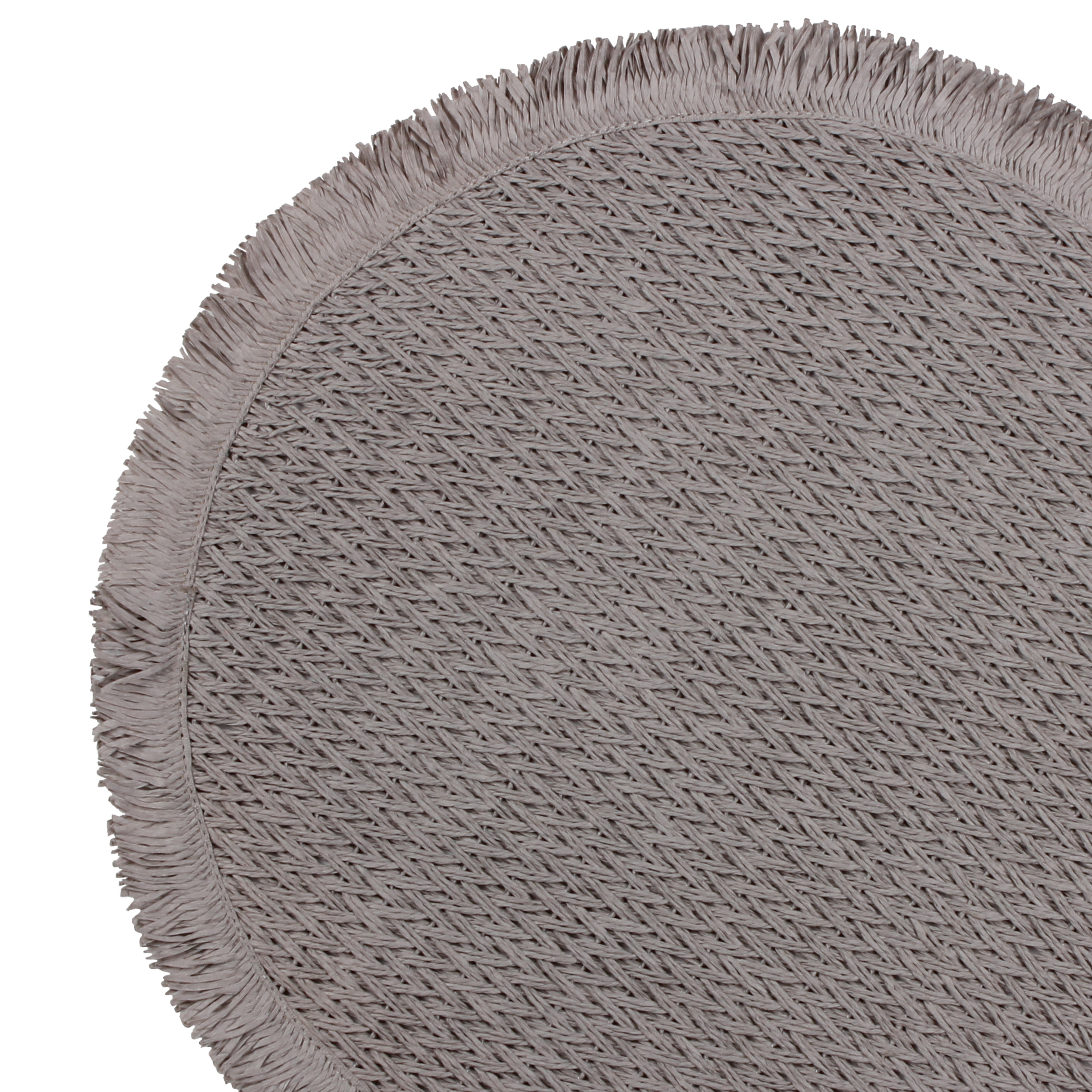 Podkładka na stół Cerro okrągła z frędzlami śr. 38 cm szara - 3