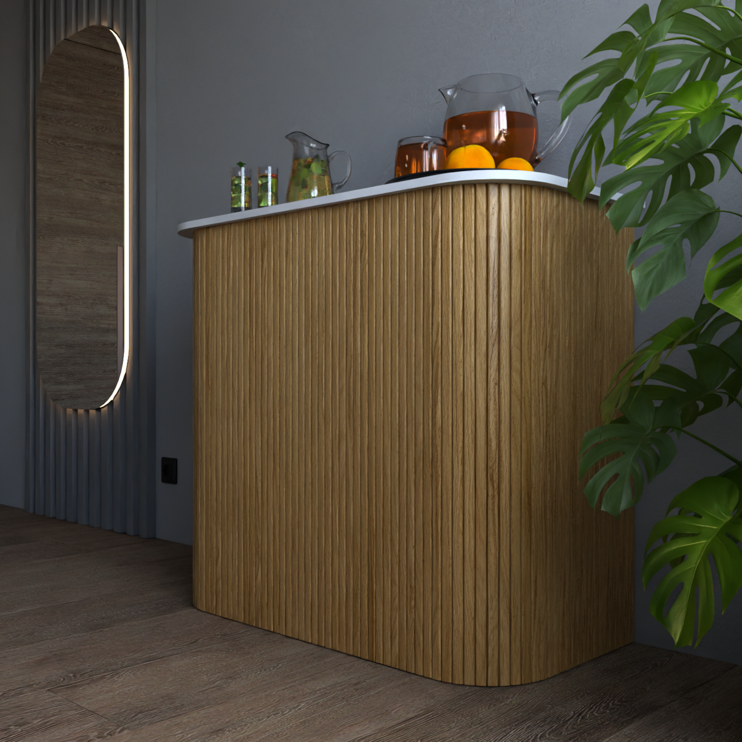 Panele ścienne 3D Lamel rolowany 90x40 cm Dąb - 2
