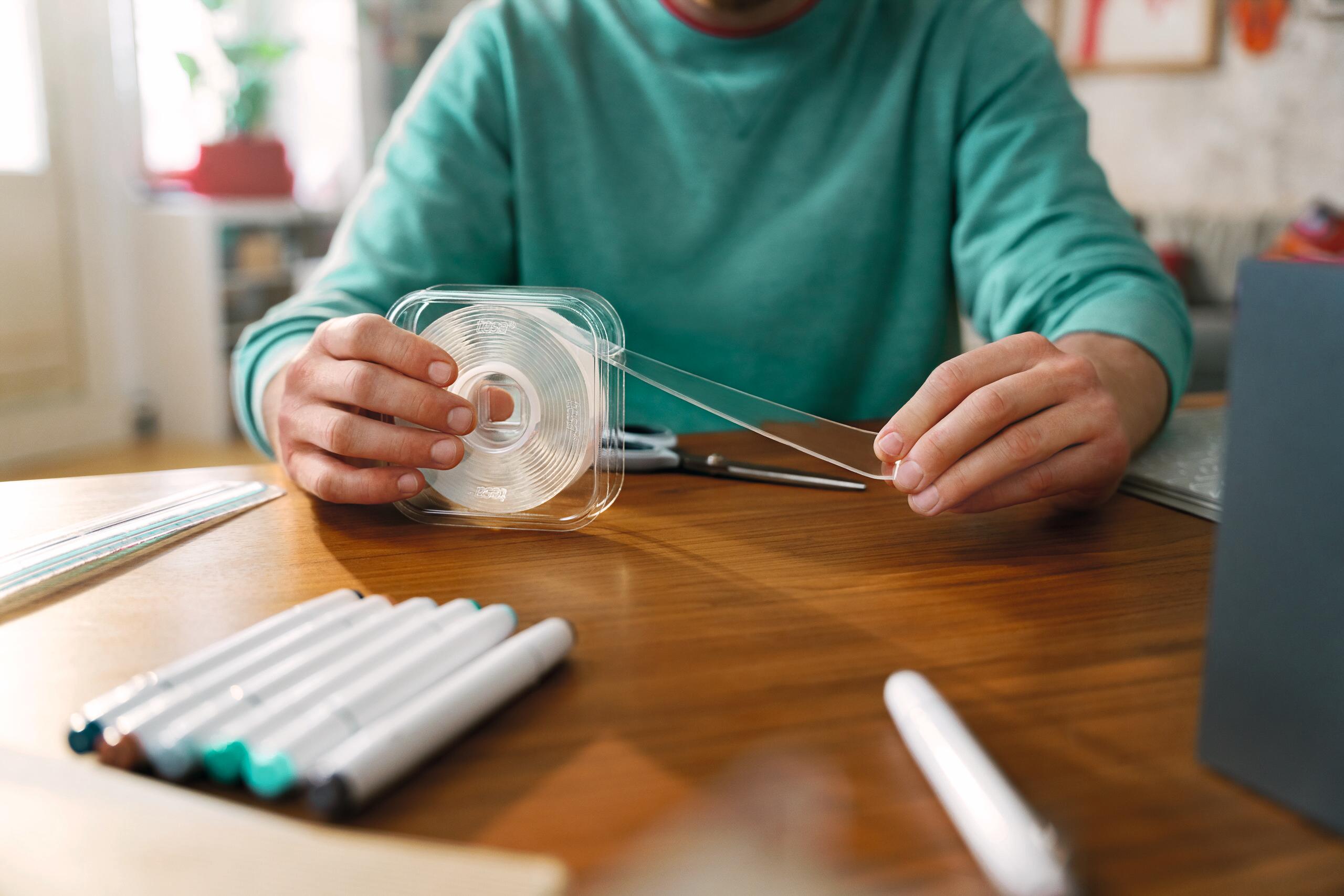 Nastro adesivo, TESA Nanopower universale Double-sided per fissaggio, resistente ai raggi uv trasparente H 30 mm x L 3 mt - 5