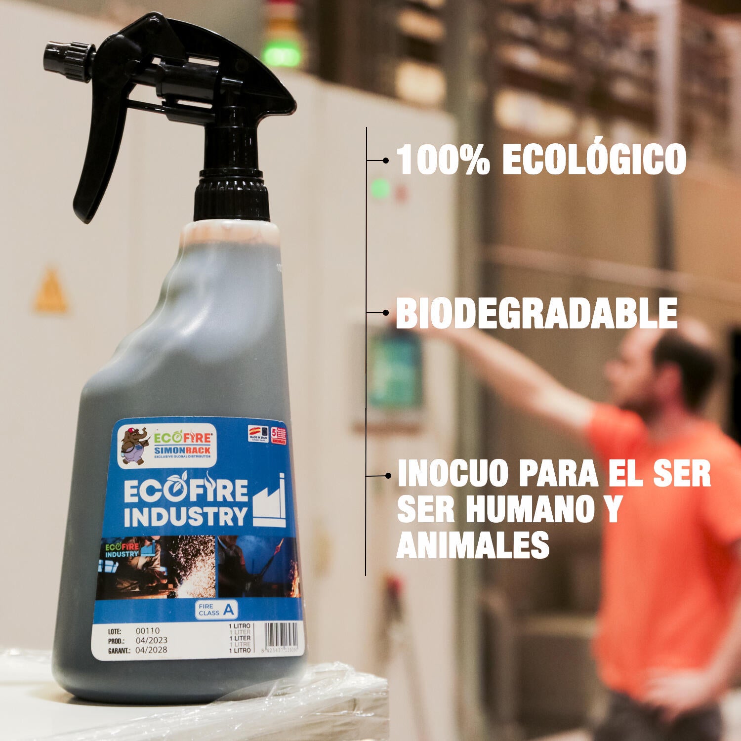 Extintor SIMONRACK Ecofire Industry de 1 litro - 5