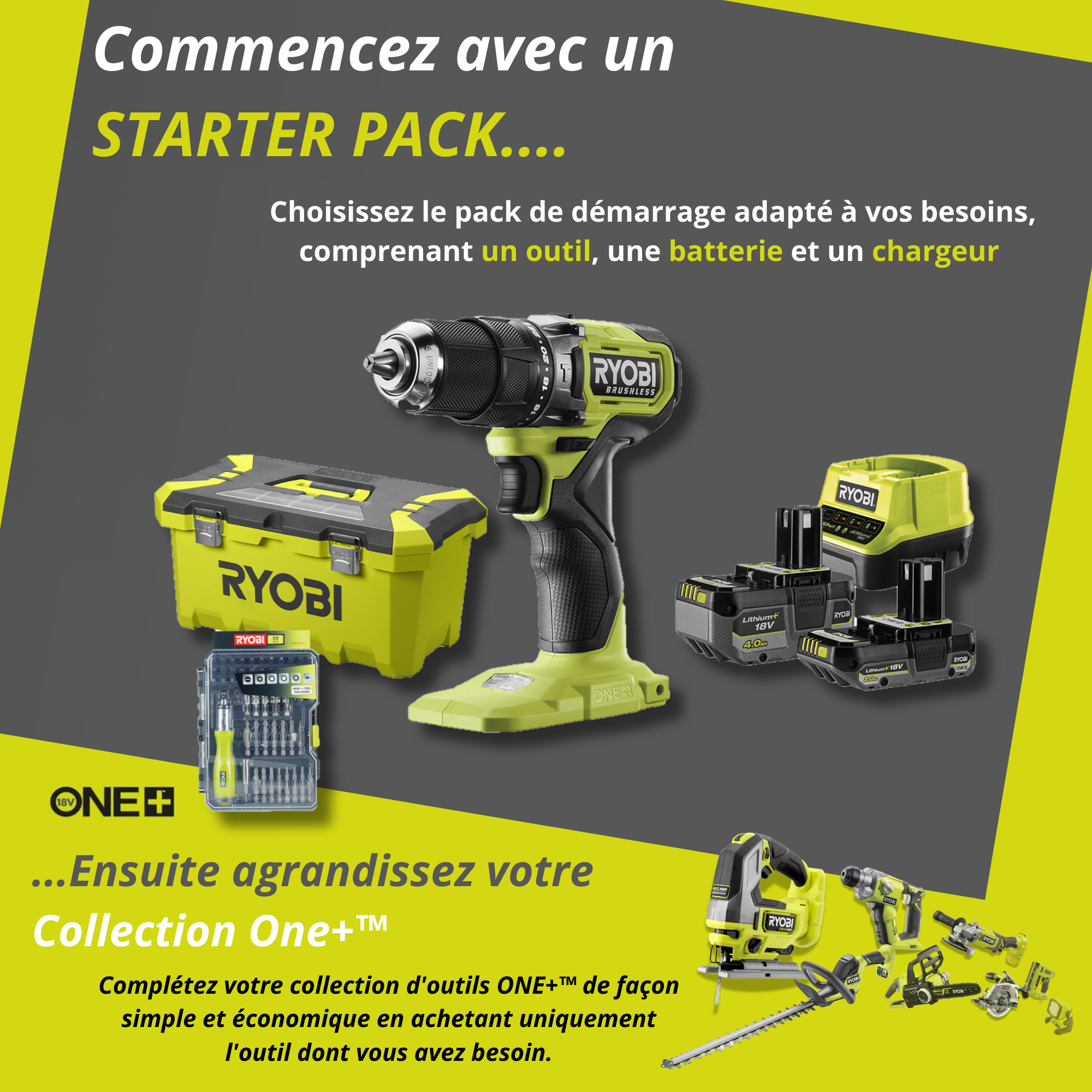 Perceuse à percussion 18 V RYOBI 5133006536, 54 Nm + 2 batteries 1x2Ah, 1x4Ah - 4