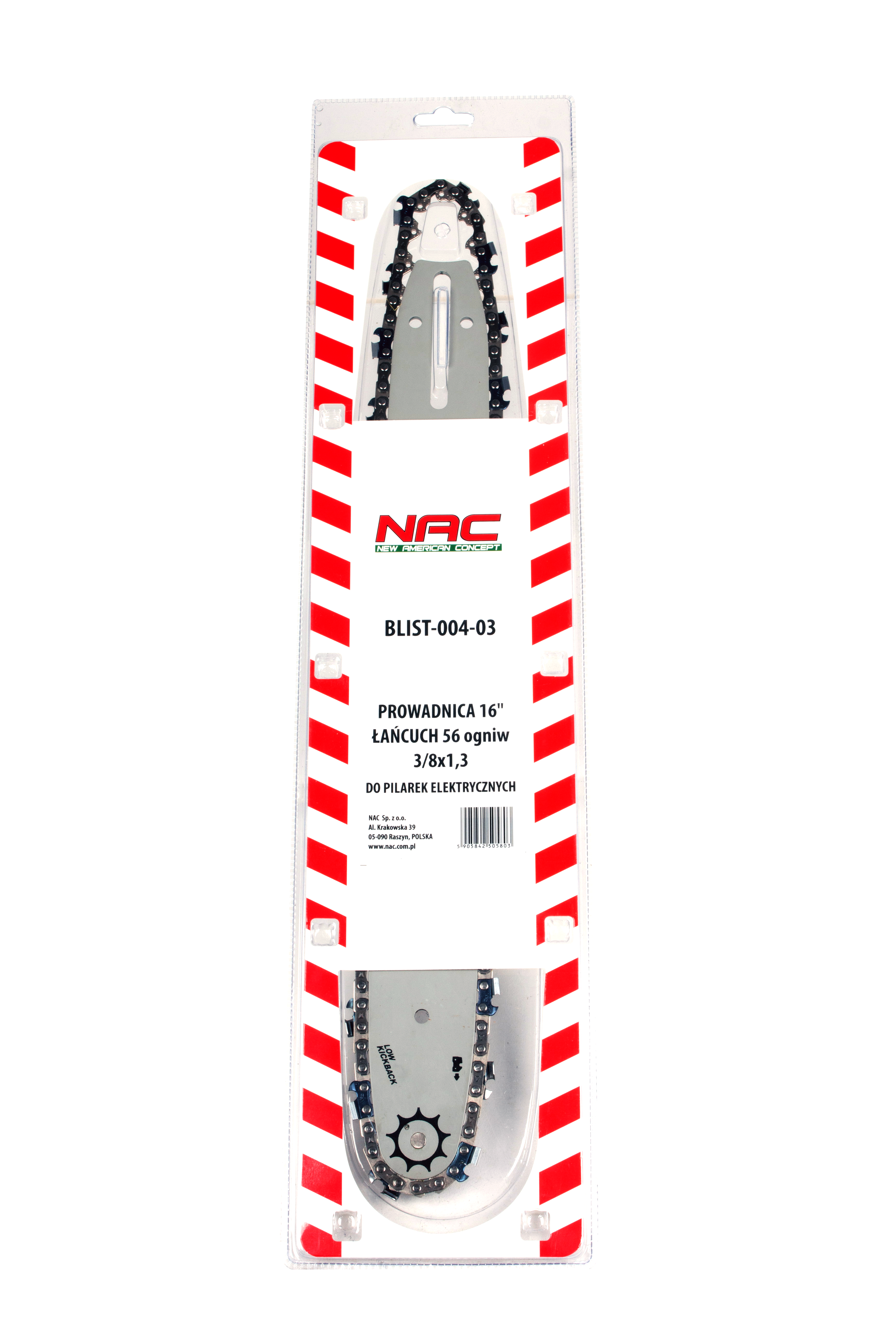 Prowadnica do piły łańcuchowej 40 cm 3/8'' 1.3 mm NAC