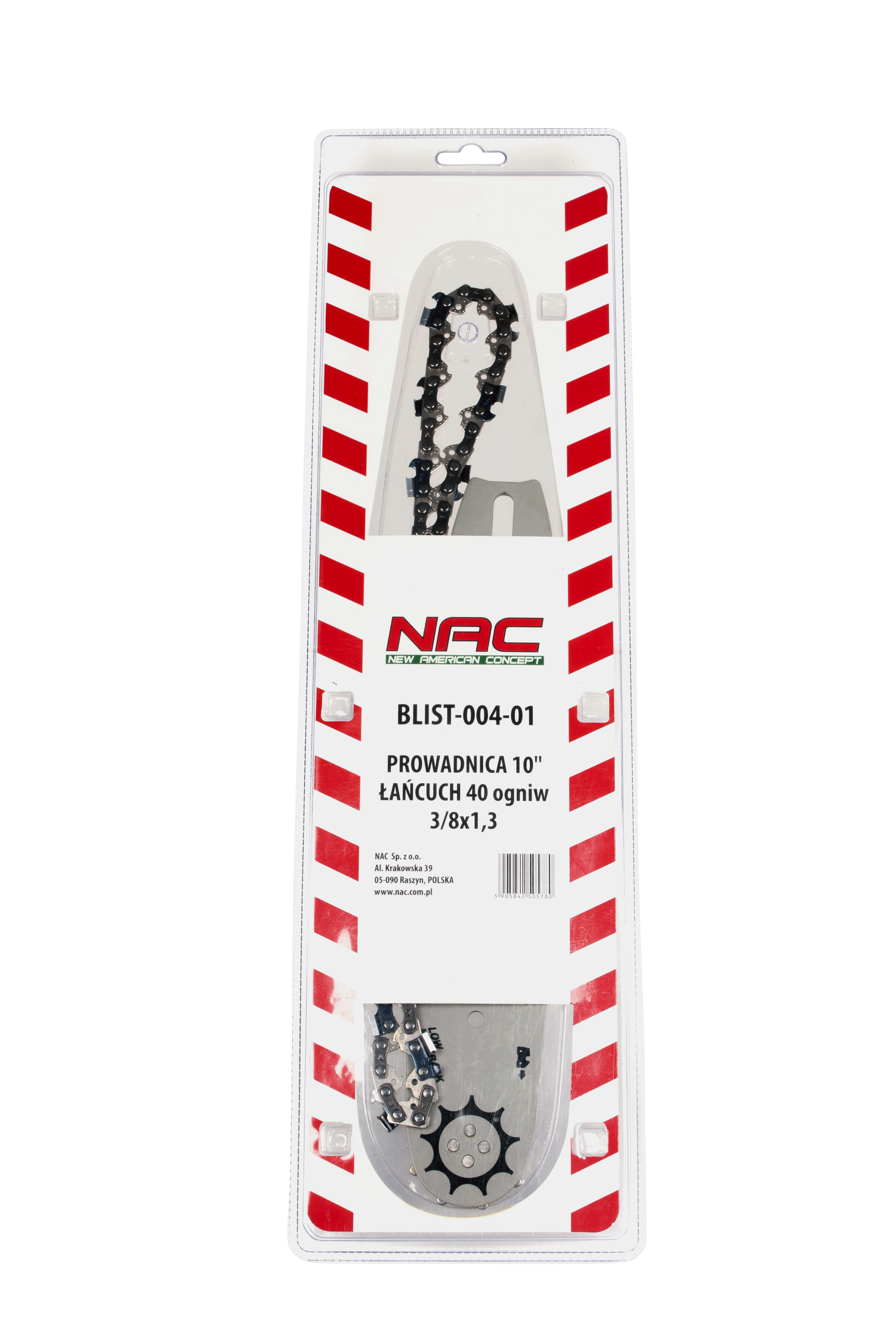 Prowadnica do piły łańcuchowej 45 cm 3/8'' 1.3 mm NAC