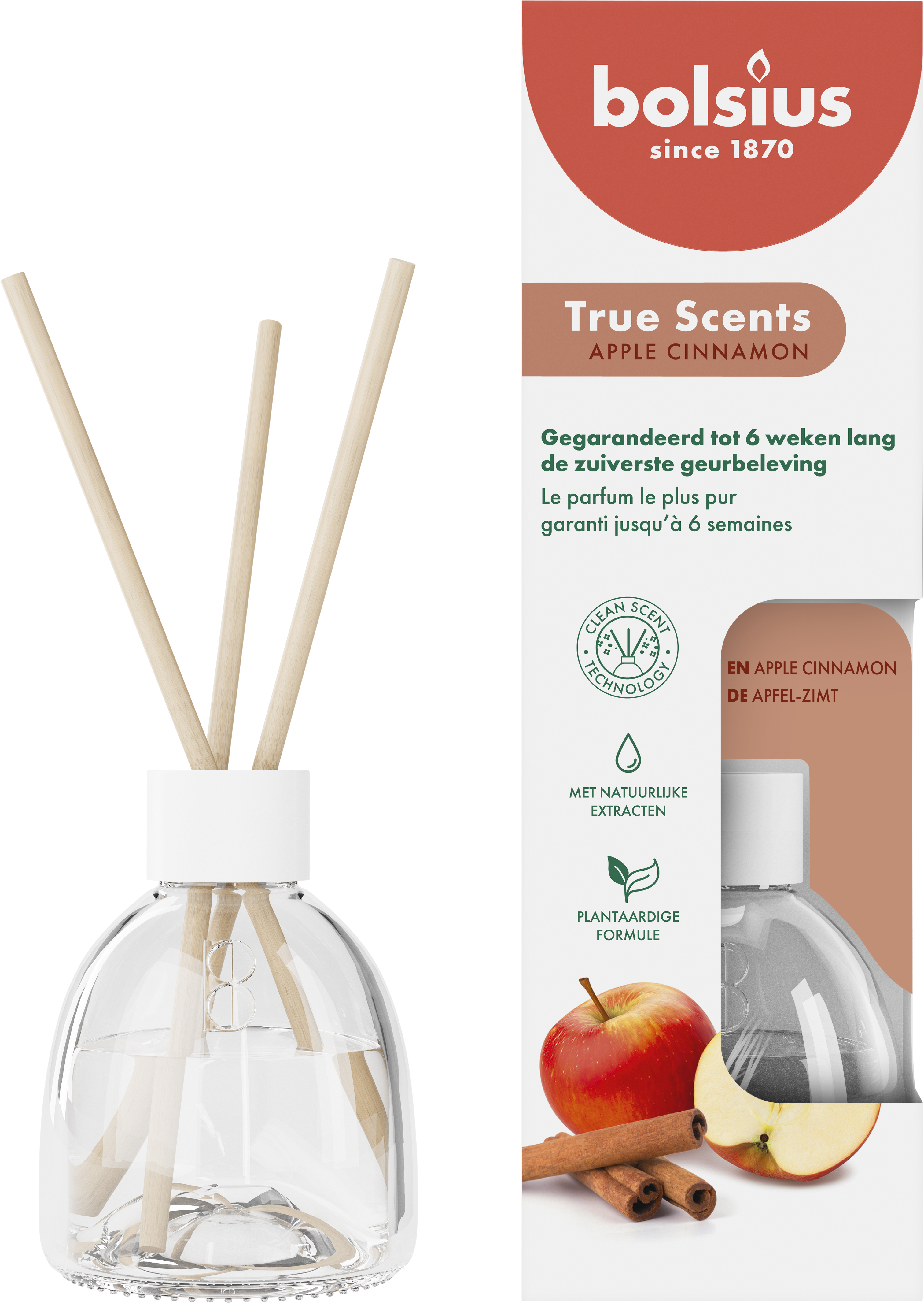 Dyfuzor zapachowy True Scents jabłko-cynamon 60 ml Bolsius