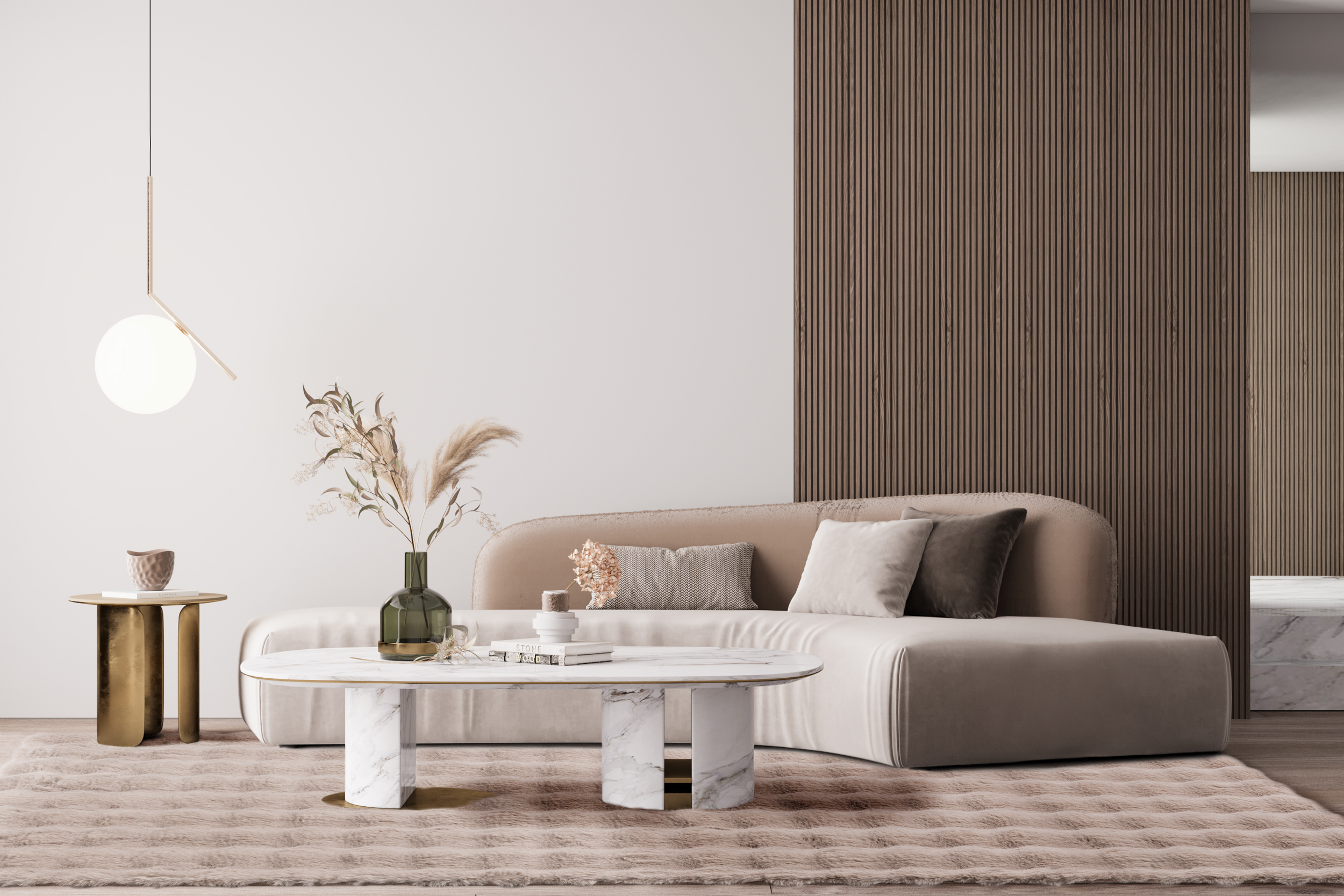 Dywan pluszowy Rabbit Bubble beżowy 80 x 150 cm - 2