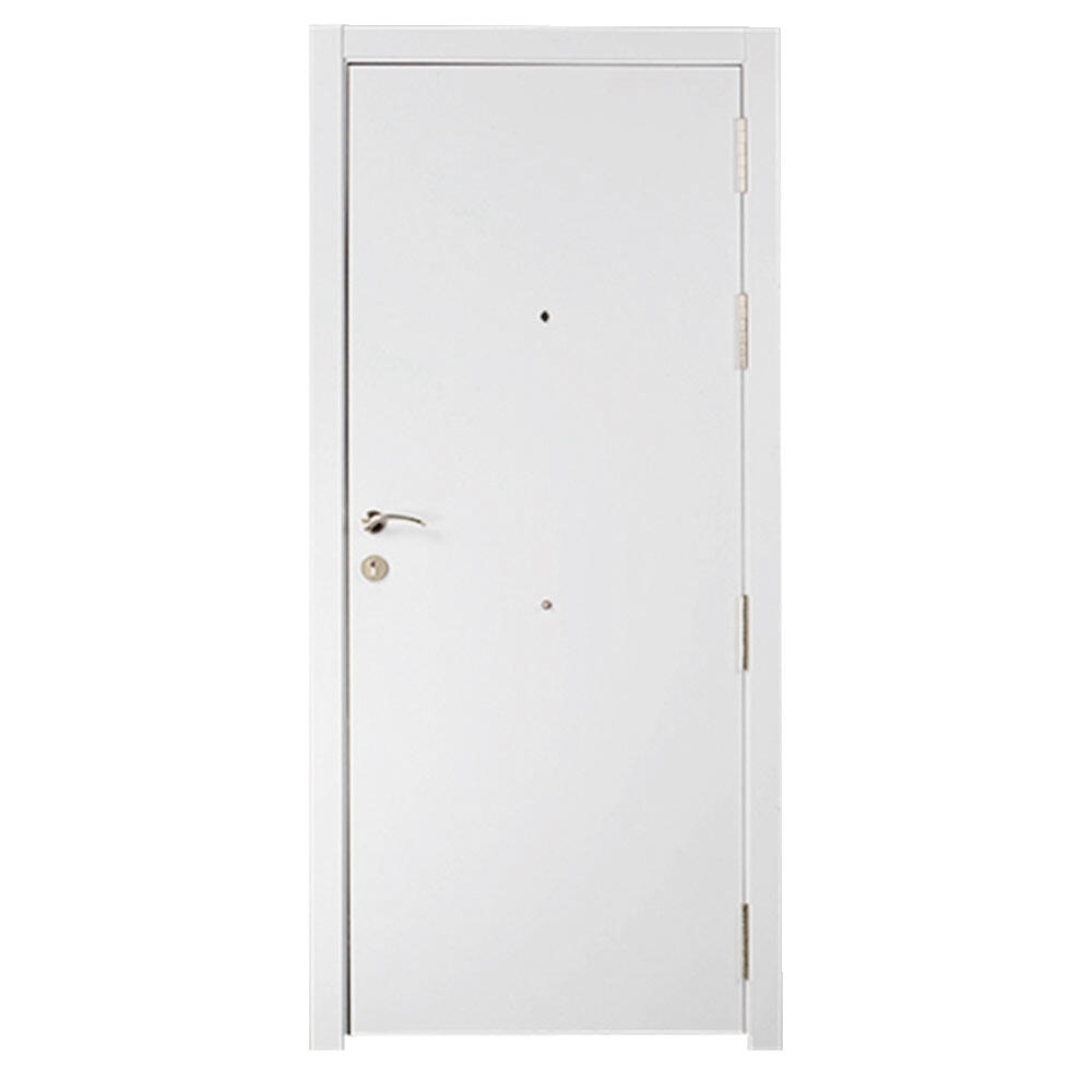 Puerta de entrada blindada serie 3P provenzal sapelly / interior liso  blanco apertura izquierda 205x86cm - 3