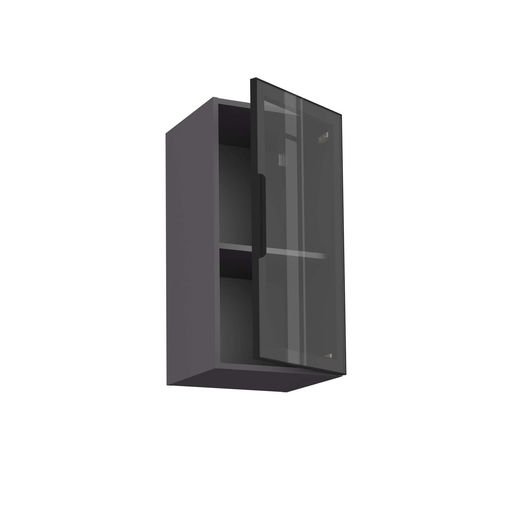 Mueble alto de cocina delinia id samara negro 76,8x40 cm 1pta